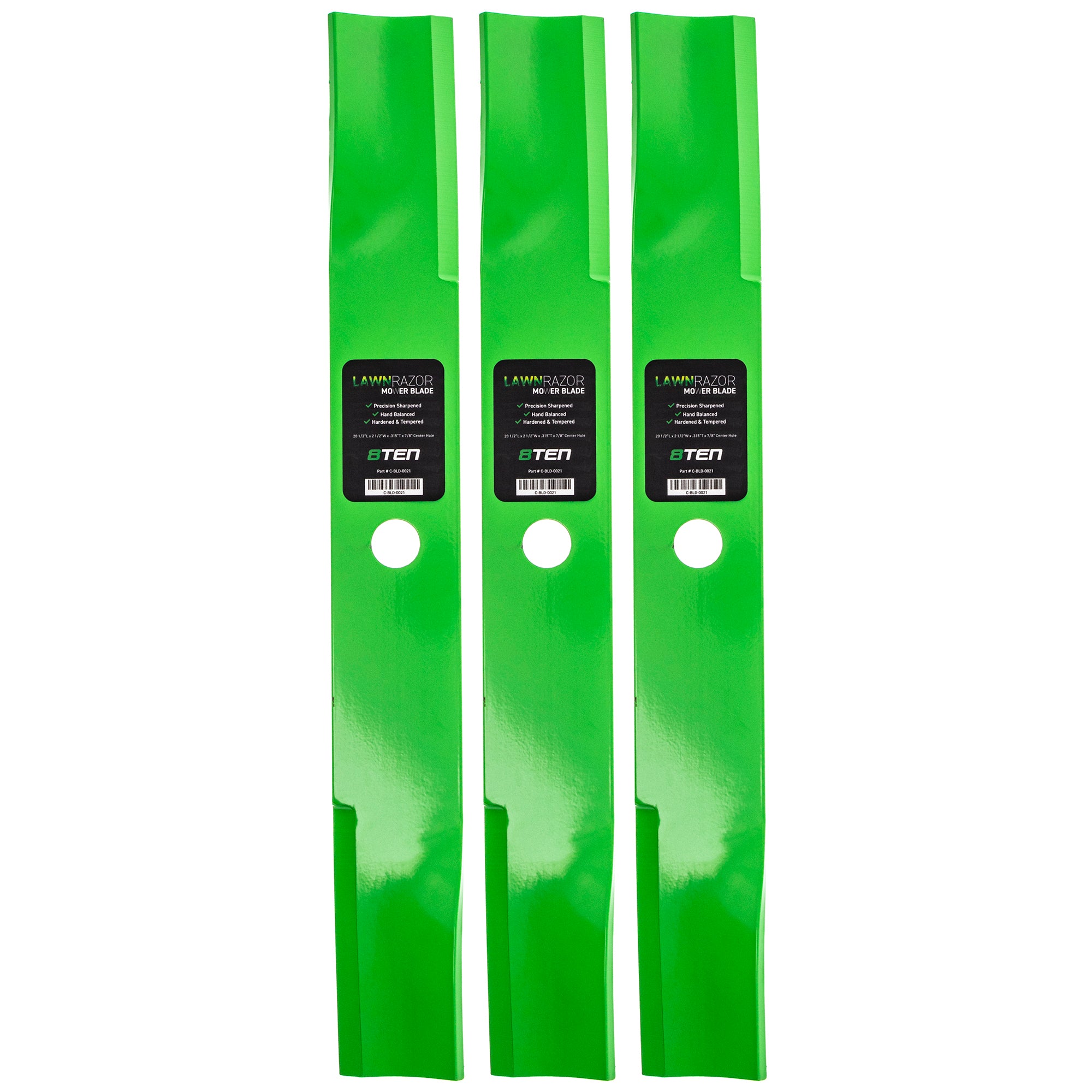 LawnRAZOR LawnRAZOR High Lift Blade 3-Pack for zOTHER Stens Oregon Lesco John Deere Deere 8TEN 810-CBL2243D