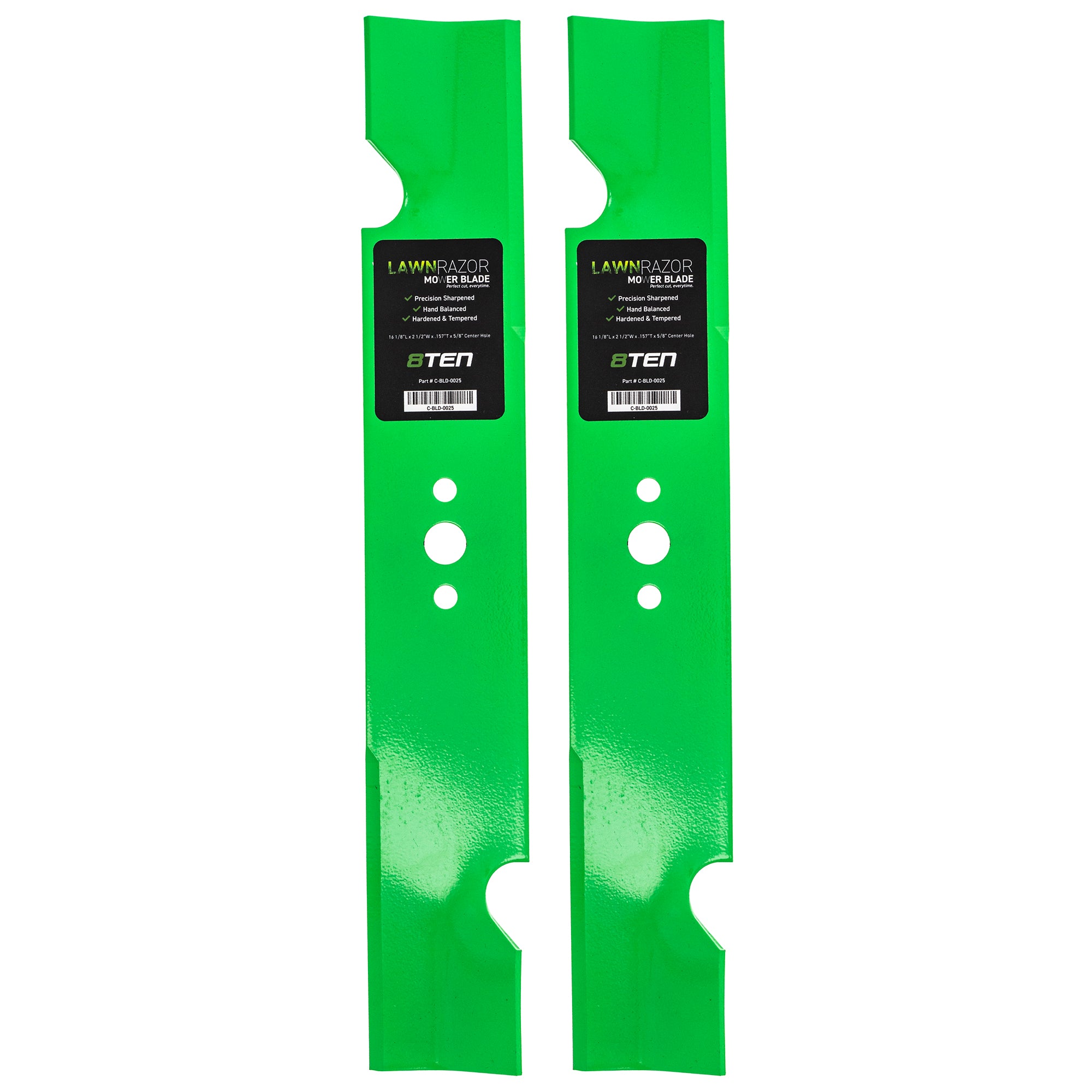 LawnRAZOR LawnRAZOR Notched High Lift Blade 2-Pack for zOTHER Toro Exmark Stens Snapper 8TEN 810-CBL2247D