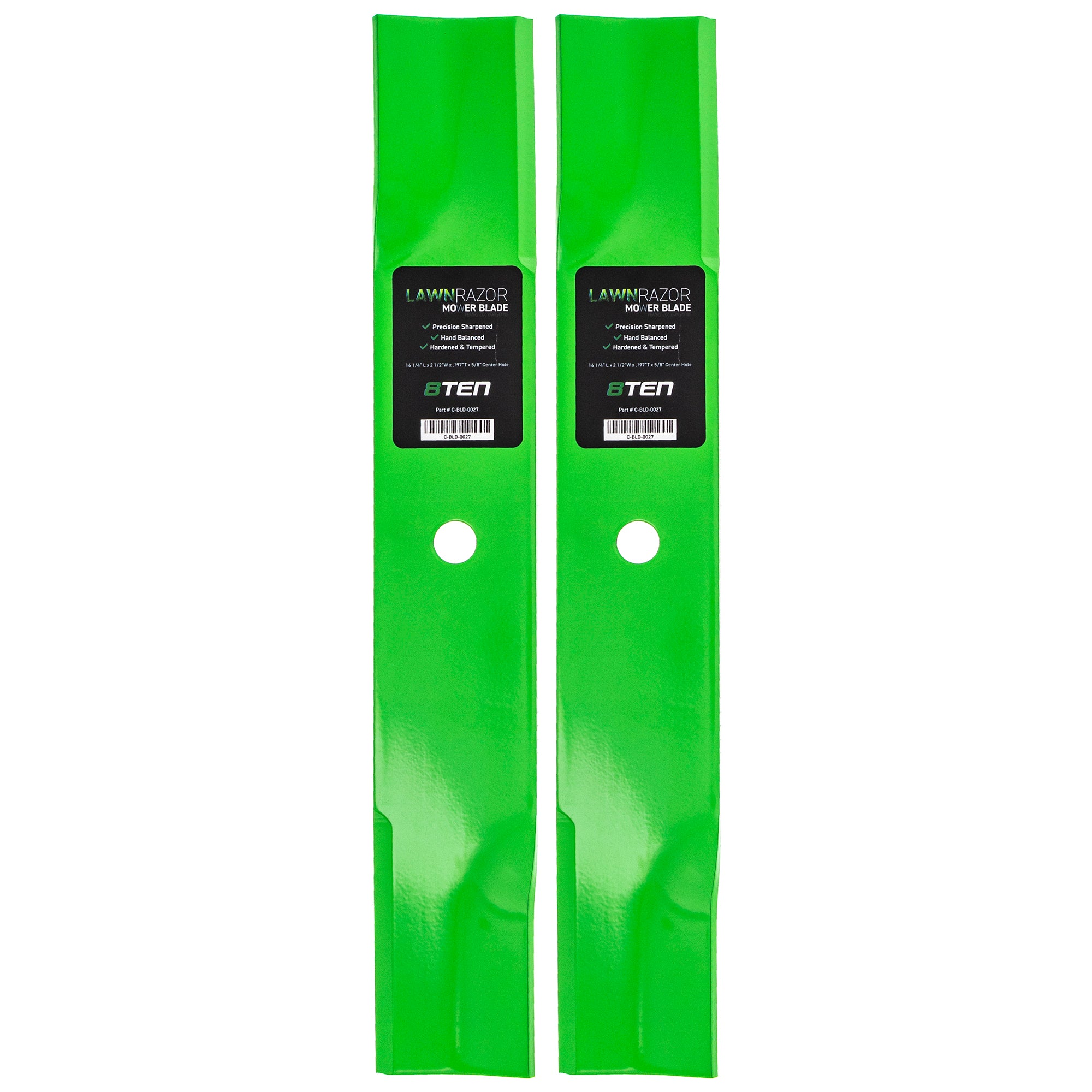 LawnRAZOR LawnRAZOR High Lift Mower Blade 2-Pack for zOTHER Toro Exmark Stens Snapper 8TEN 810-CBL2249D