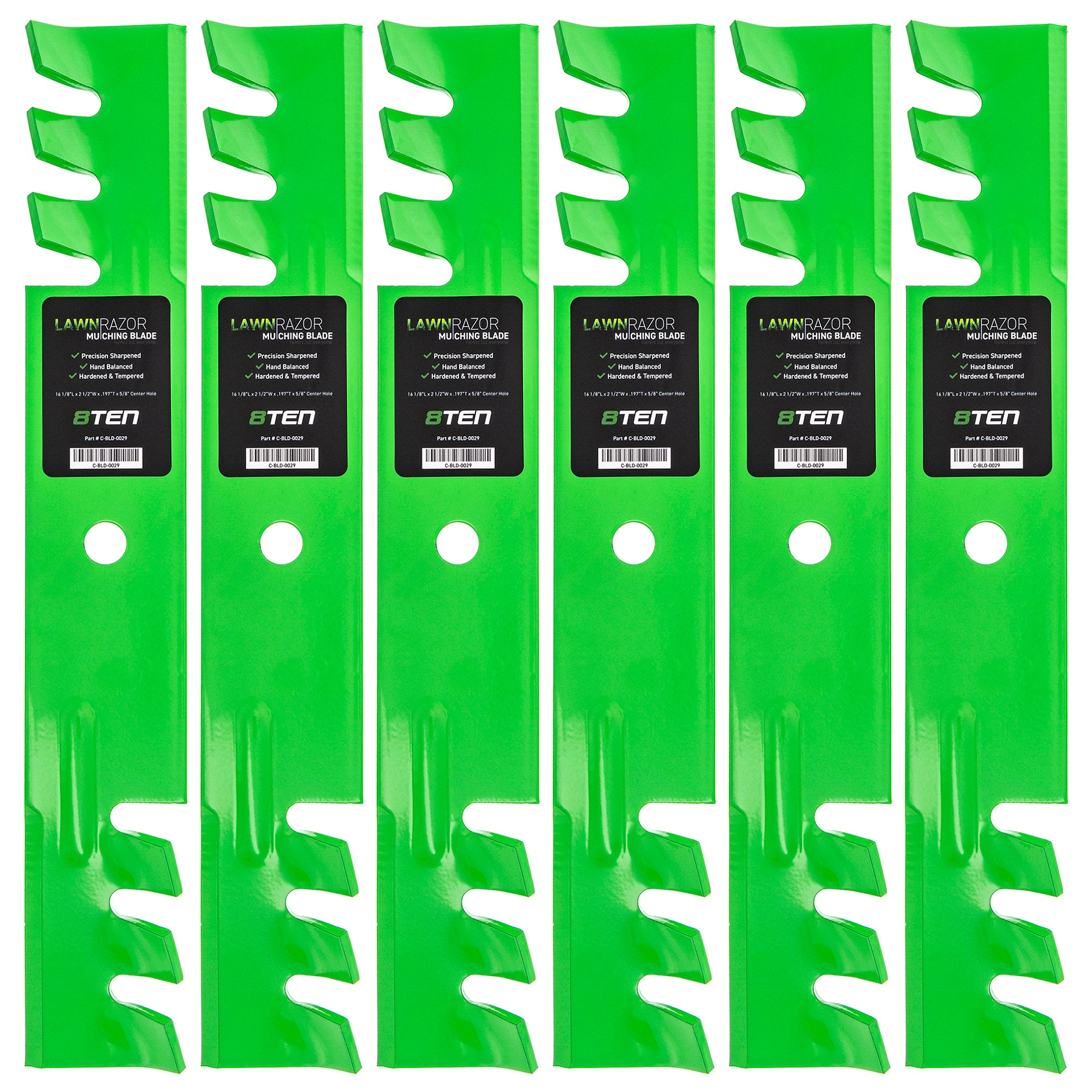 LawnRAZOR LawnRAZOR Toothed Blade 6-Pack for zOTHER Toro Exmark Stens STEINER Snapper 8TEN 810-CBL2241D