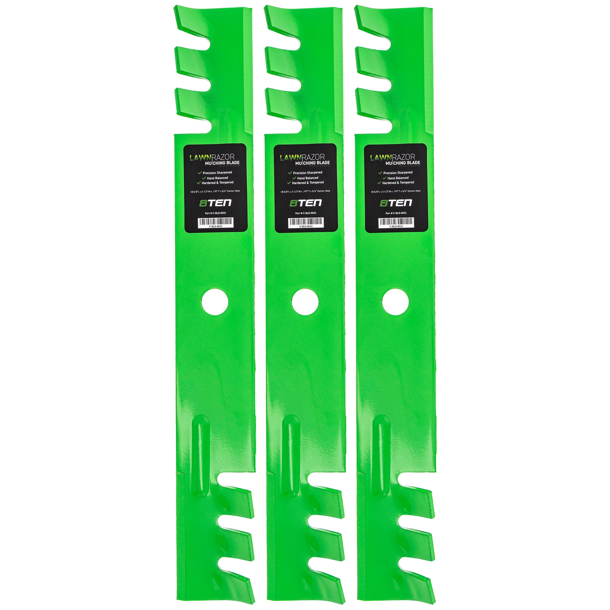 LawnRAZOR LawnRAZOR Toothed Blade 3-Pack for Stens Oregon MTD Cub Cadet Troy-Bilt Lesco 8TEN 810-CBL2254D
