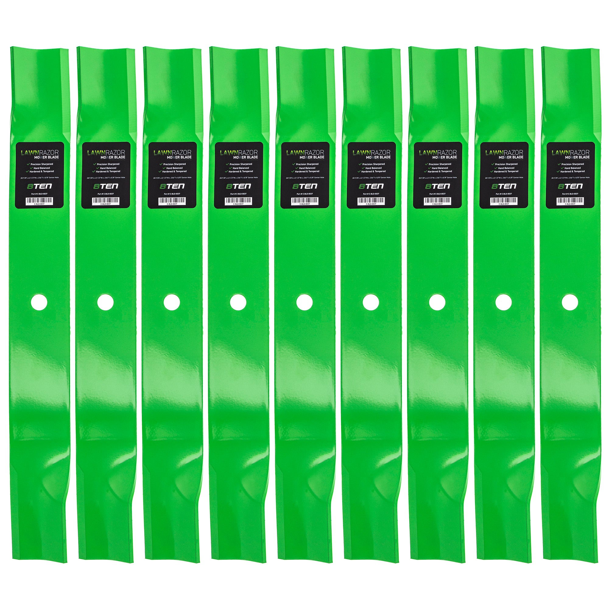 LawnRAZOR LawnRAZOR High Lift Blade 9-Pack for Walbro Stens STEINER Oregon MTD Cub Cadet 8TEN 810-CBL2259D