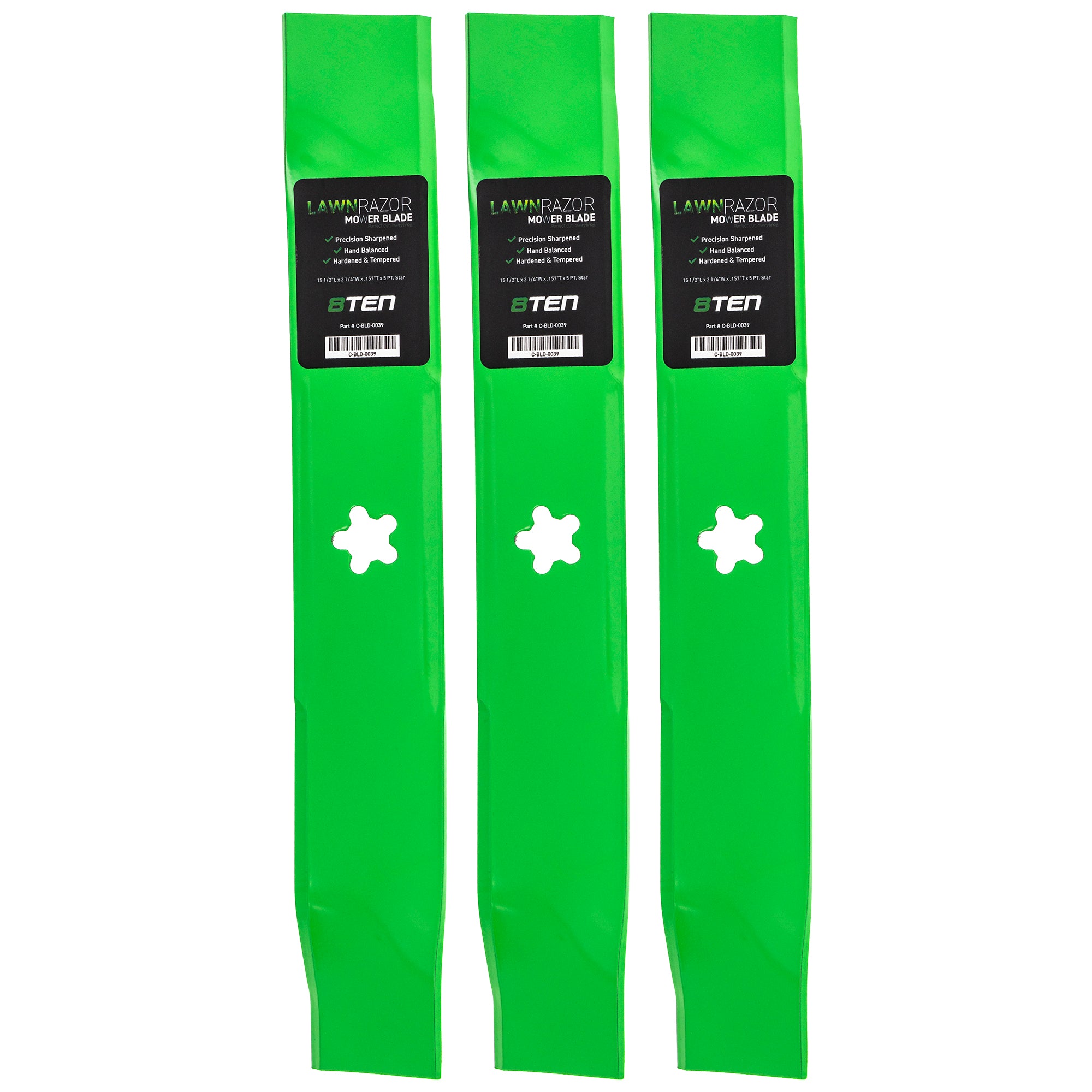 LawnRAZOR LawnRAZOR Mower Blade Set 3-Pack for Stens Oregon MTD Cub Cadet Troy-Bilt 8TEN 810-CBL2251D