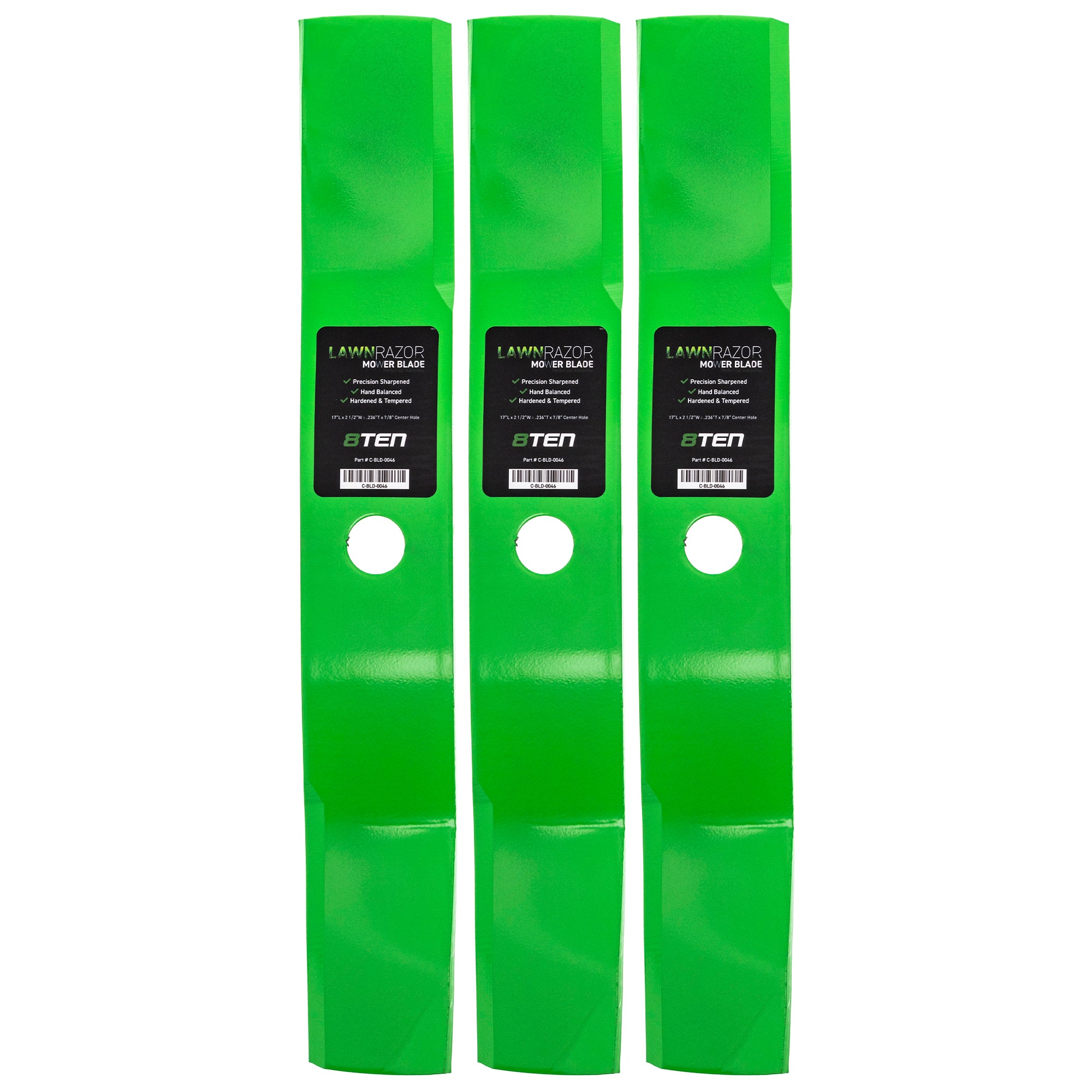 LawnRAZOR LawnRAZOR Medium Lift Blade 3-Pack for zOTHER Stens Oregon John Deere Deere 8TEN 810-CBL2268D
