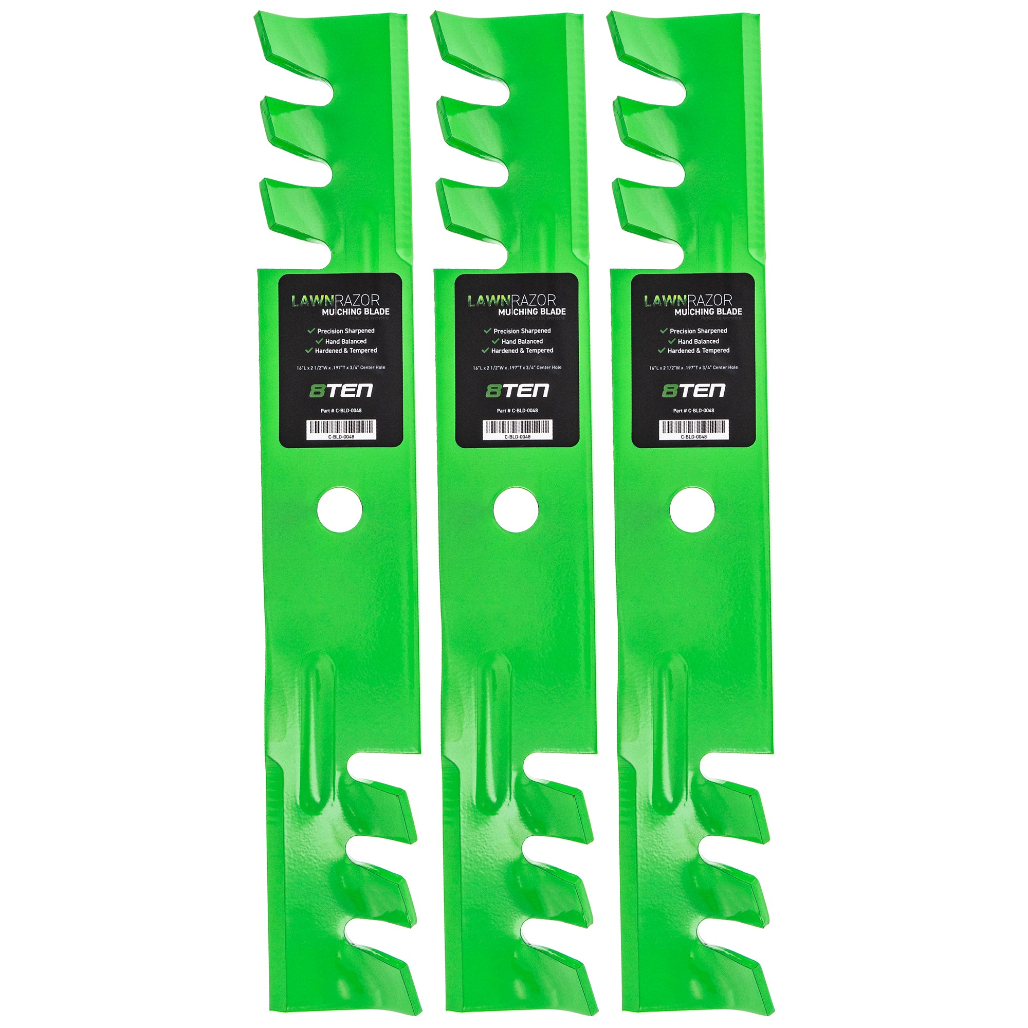 LawnRAZOR LawnRAZOR Toothed Blade 3-Pack for Walbro Oregon MTD Cub Cadet Troy-Bilt John 8TEN 810-CBL2260D