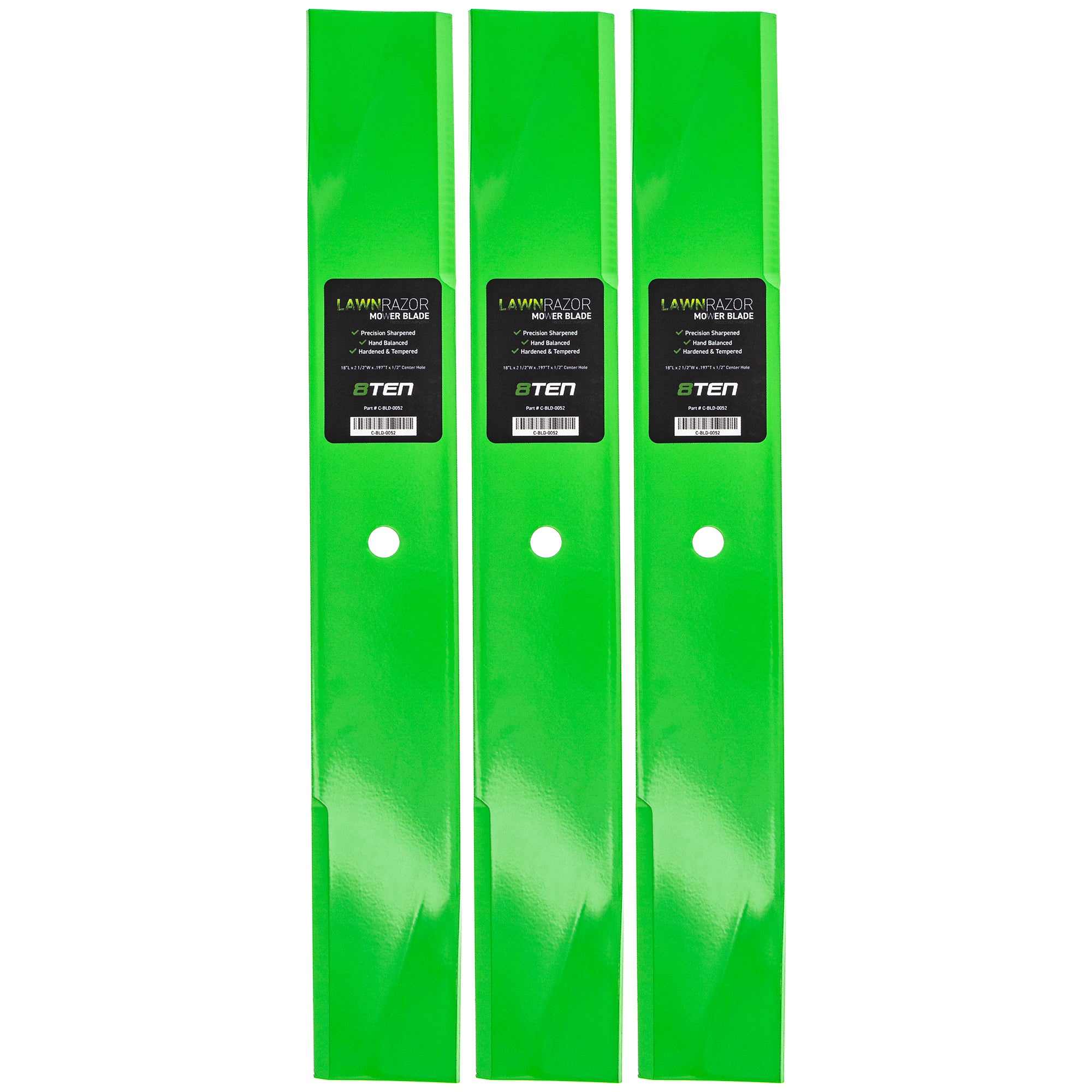 LawnRAZOR LawnRAZOR High Lift Blade 3-Pack for Toro Exmark Oregon MTD Cub Cadet Troy-Bilt 8TEN 810-CBL2274D