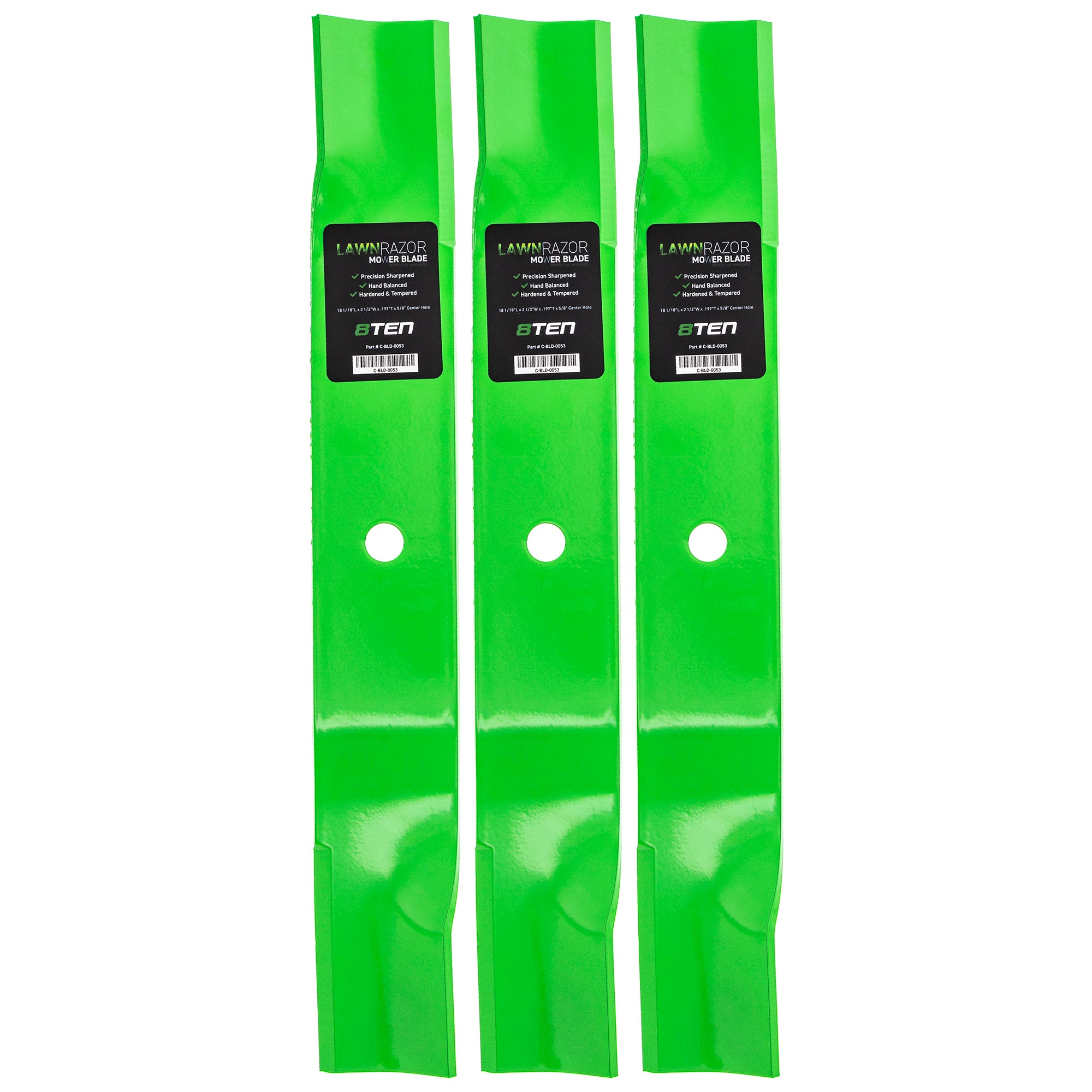 LawnRAZOR LawnRAZOR High Lift Mower Blade 3-Pack for Stens Oregon MTD Cub Cadet Troy-Bilt 8TEN 810-CBL2275D