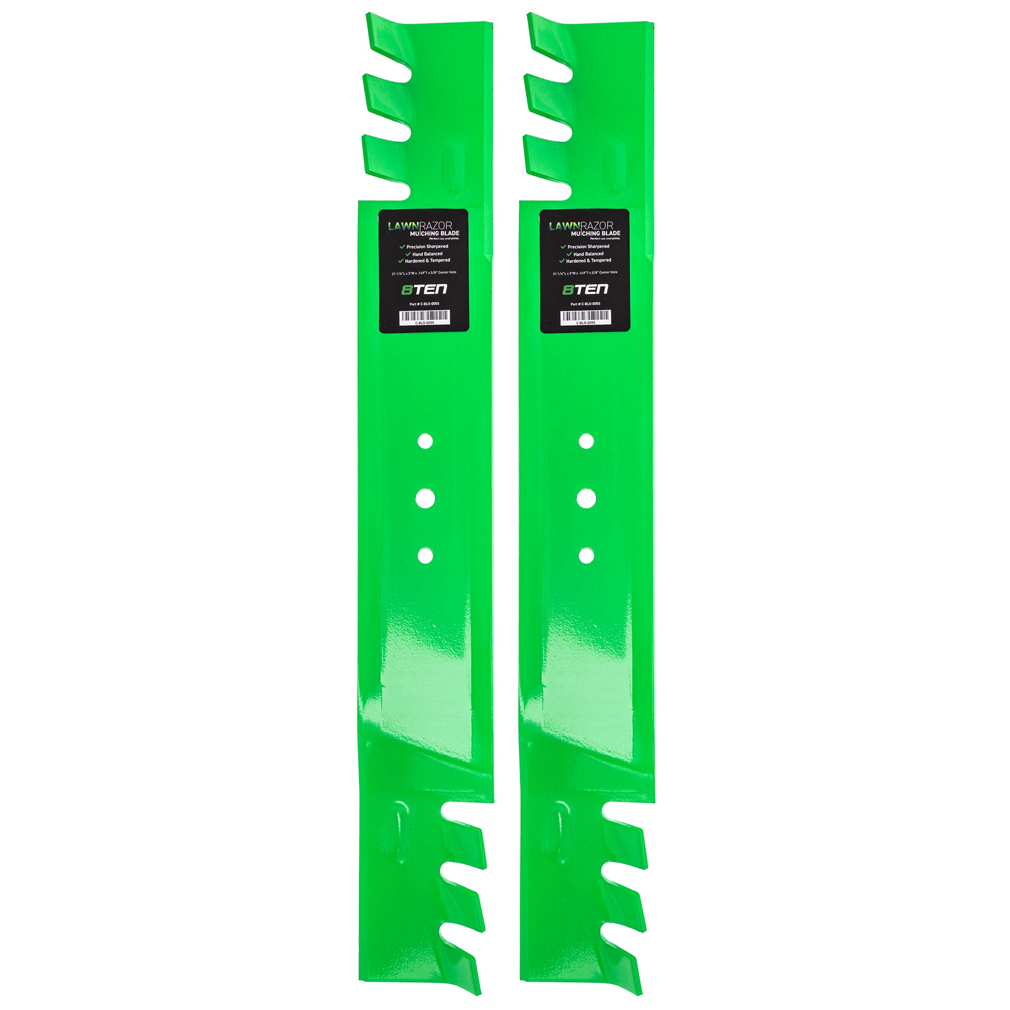 LawnRAZOR LawnRAZOR Toothed Blade 2-Pack for Stens Oregon MTD Cub Cadet Troy-Bilt Sun Pro 8TEN 810-CBL2277D