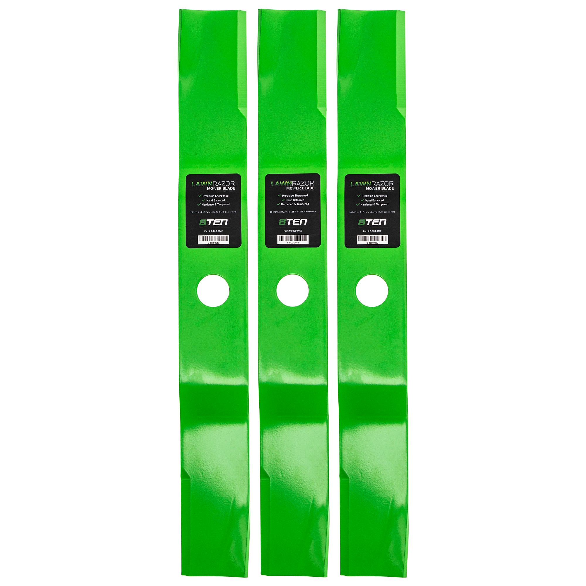 LawnRAZOR LawnRAZOR High Lift Blade 3-Pack for zOTHER Walbro Stens Oregon MTD Cub Cadet 8TEN 810-CBL2284D