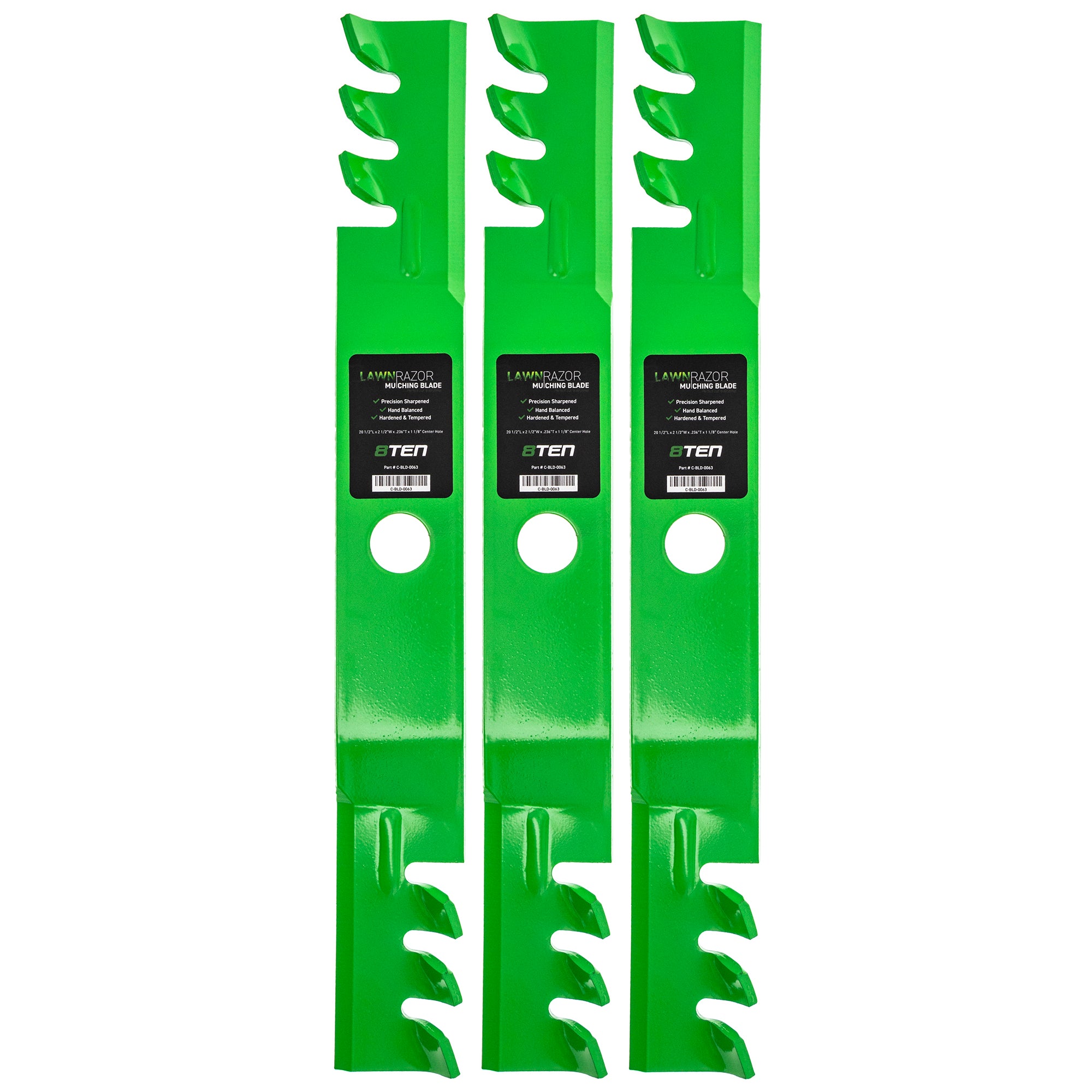LawnRAZOR LawnRAZOR Toothed Blade 3-Pack for zOTHER Walbro Stens Oregon Lesco KUBOTA 8TEN 810-CBL2285D