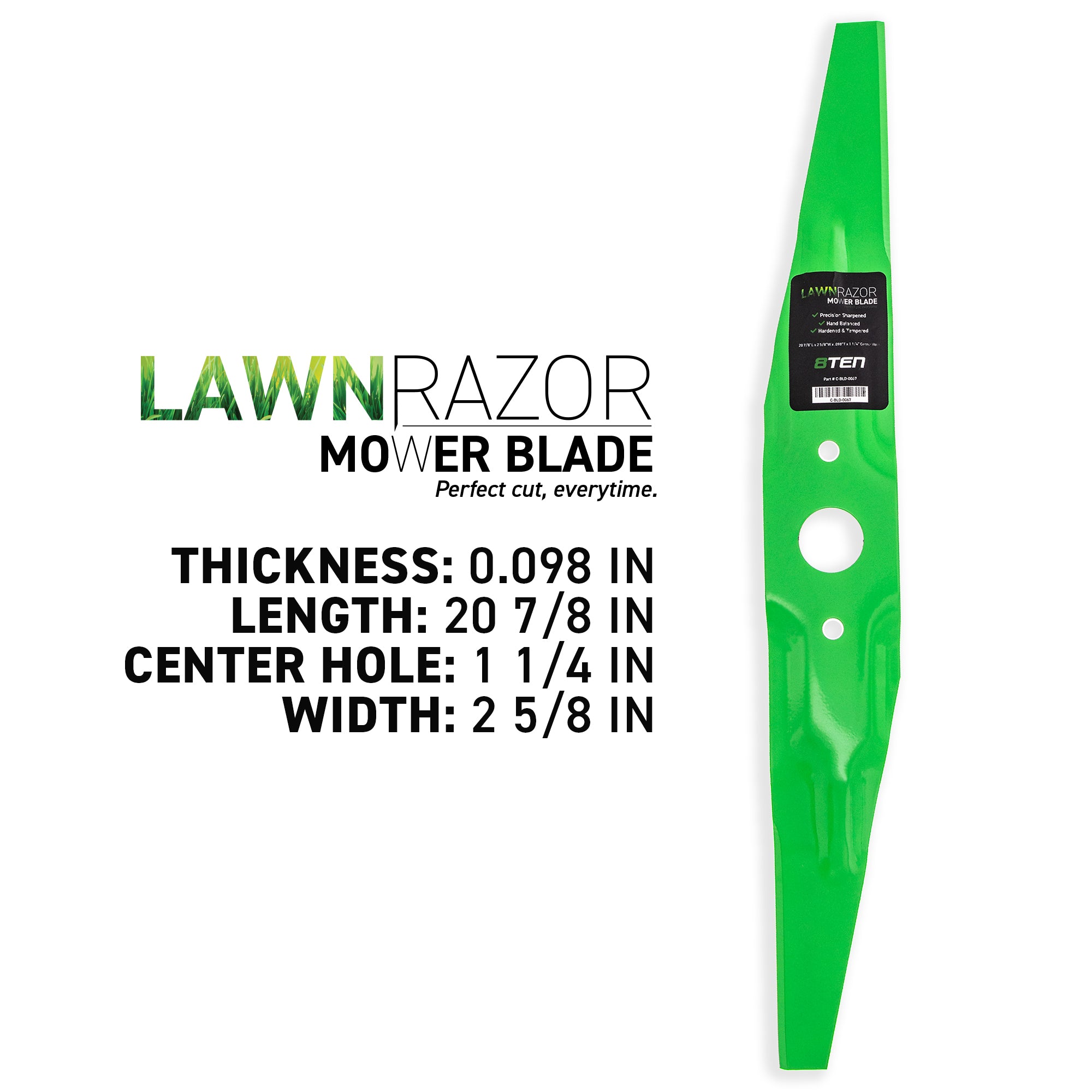 8TEN 810-CBL2289D LawnRAZOR Mulching Blade for Stens Oregon MTD Cub