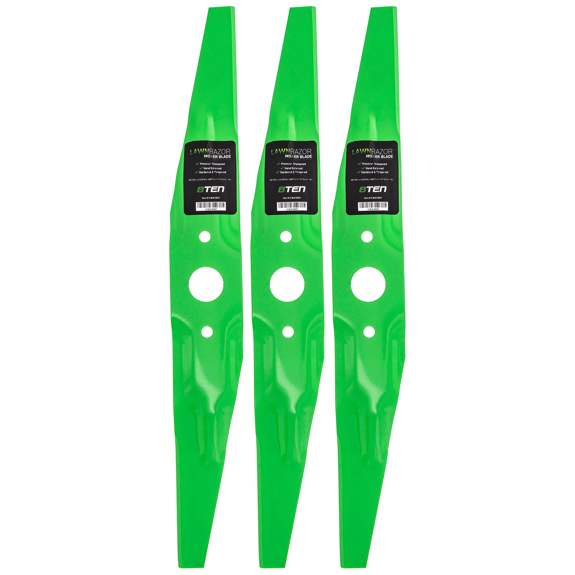 LawnRAZOR LawnRAZOR Mulching Blade 3-Pack for Stens Oregon MTD Cub Cadet Troy-Bilt HONDA 8TEN 810-CBL2289D