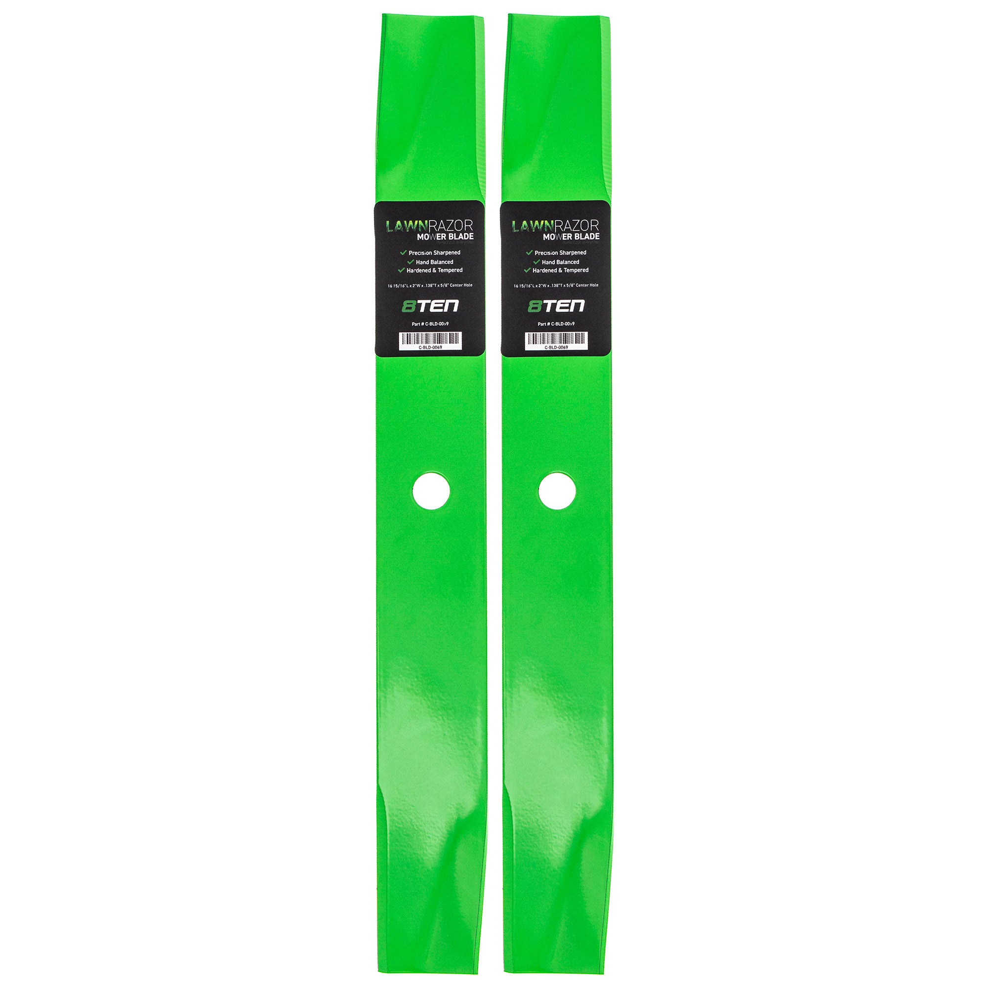 LawnRAZOR LawnRAZOR Mower Blade Set 2-Pack for Woods Stens Oregon MTD Cub Cadet Troy-Bilt 8TEN 810-CBL2281D