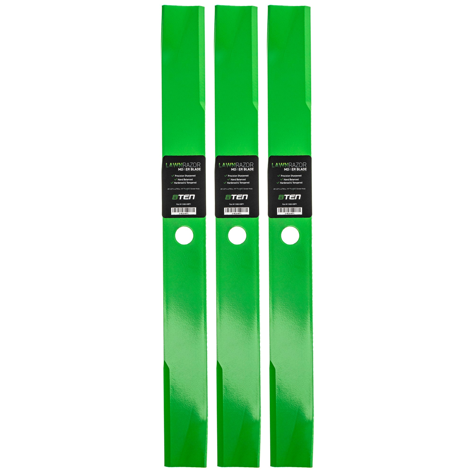 LawnRAZOR LawnRAZOR Medium Lift Blade 3-Pack for zOTHER Stens Oregon Lesco John Deere 8TEN 810-CBL2293D