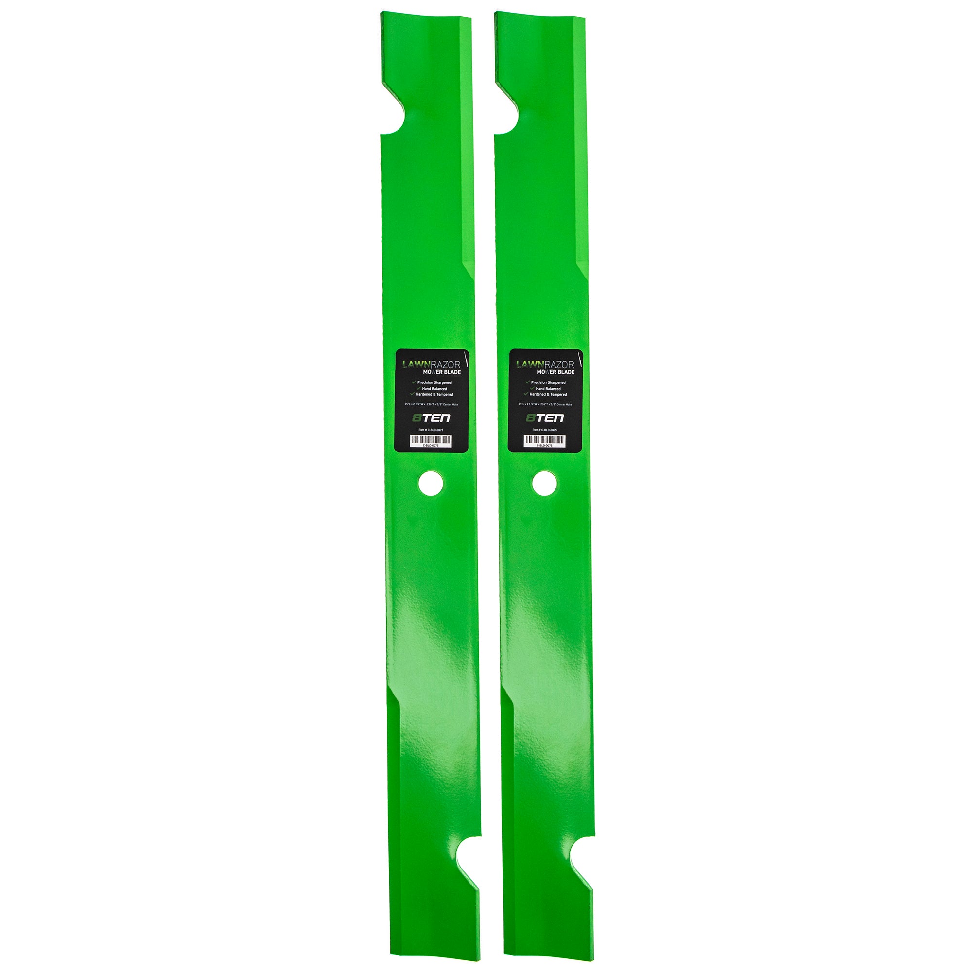 LawnRAZOR LawnRAZOR Notched High Lift Blade 2-Pack for zOTHER Stens Snapper Oregon MTD Cub 8TEN 810-CBL2297D
