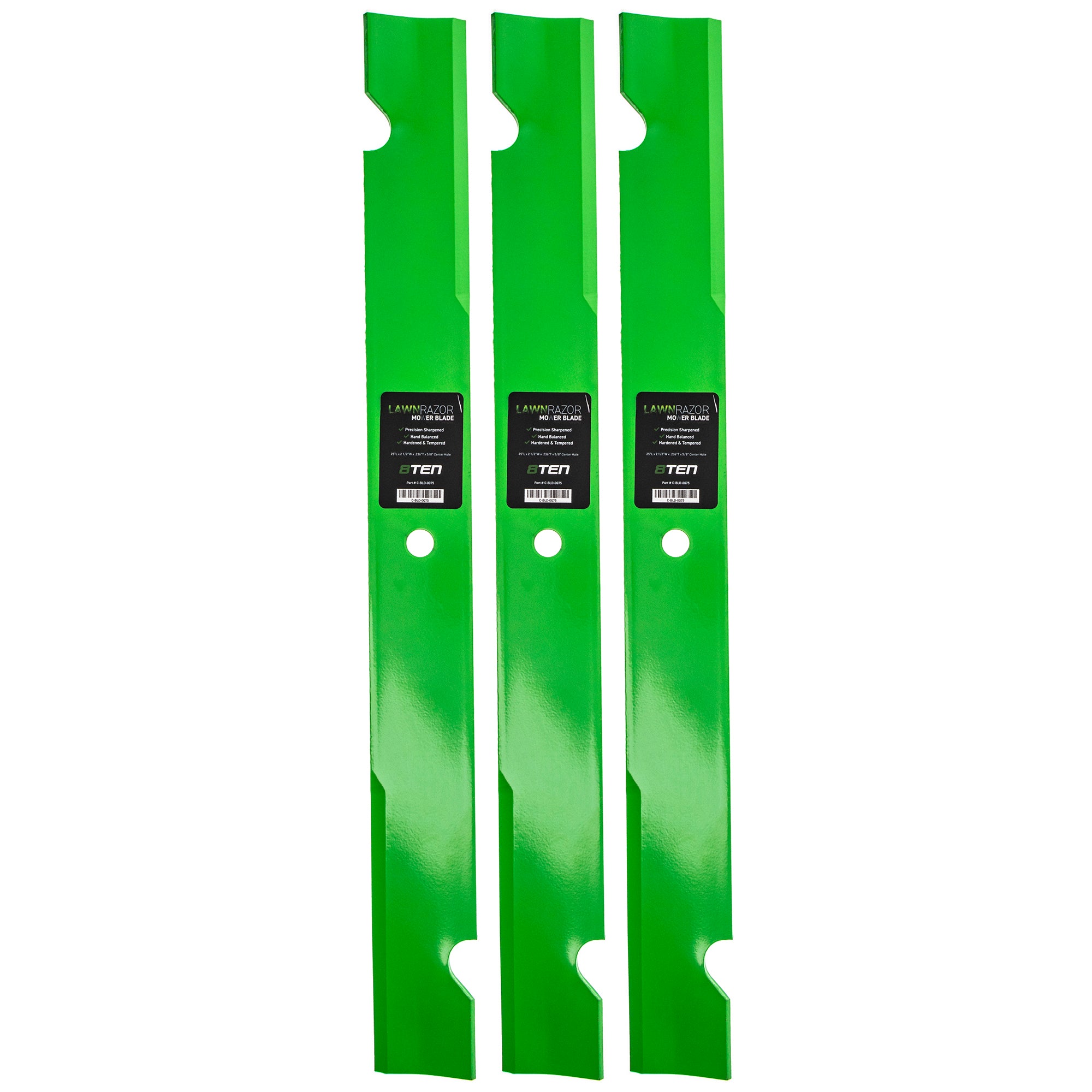 LawnRAZOR LawnRAZOR Notched High Lift Blade 3-Pack for zOTHER Stens Snapper Oregon MTD Cub 8TEN 810-CBL2297D