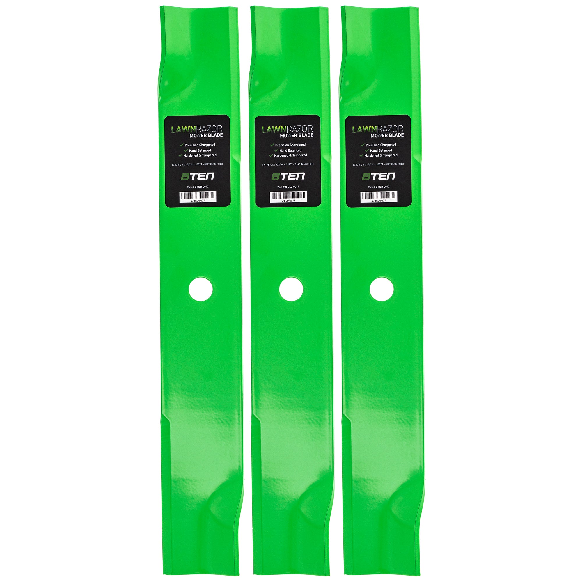 LawnRAZOR LawnRAZOR Low-Lift Blade 3-Pack for zOTHER Stens Oregon Lesco John Deere Ariens 8TEN 810-CBL2299D