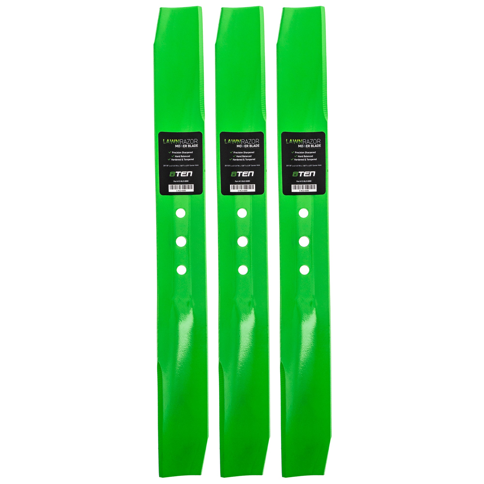 LawnRAZOR LawnRAZOR High Lift Blade 3-Pack for Walbro Toro Exmark-WHEELHORSE Toro Exmark 8TEN 810-CBL2202D