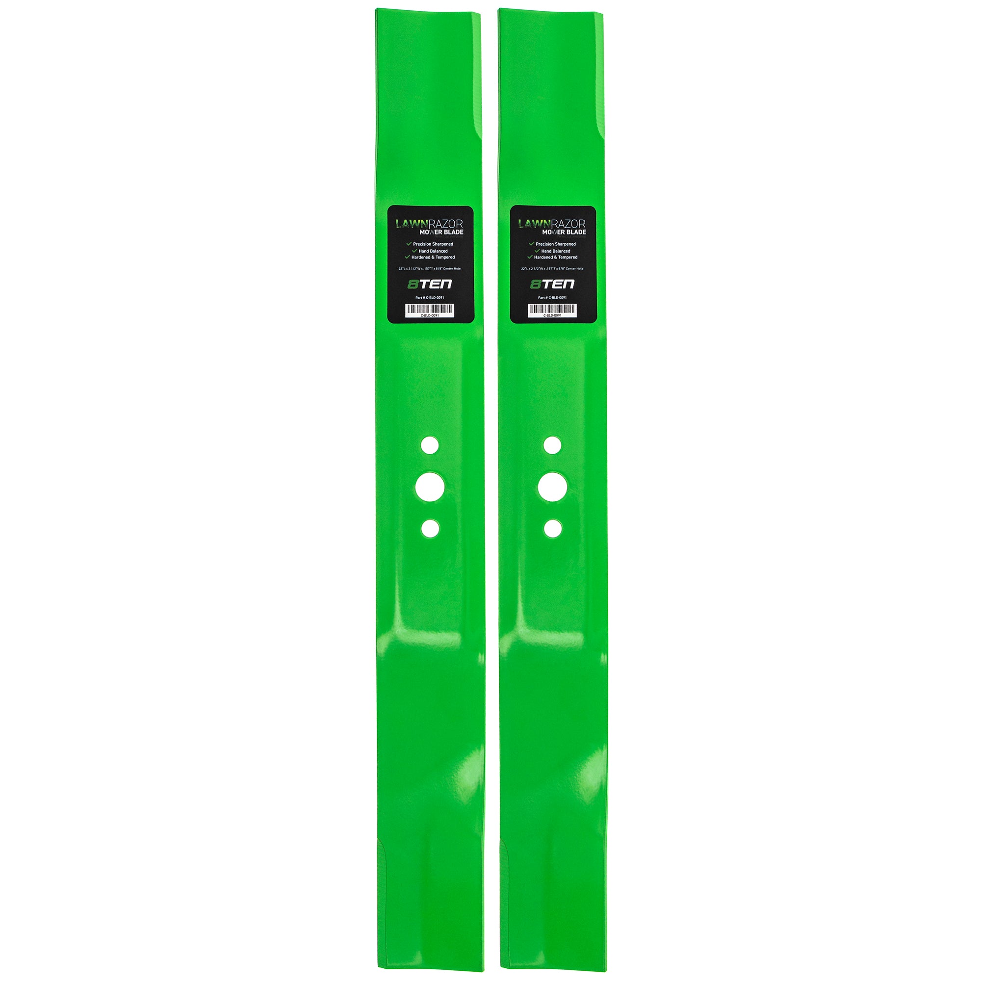 LawnRAZOR LawnRAZOR Medium Lift Blade 2-Pack for Walbro Toro Exmark Stens Oregon MTD Cub 8TEN 810-CBL2213D