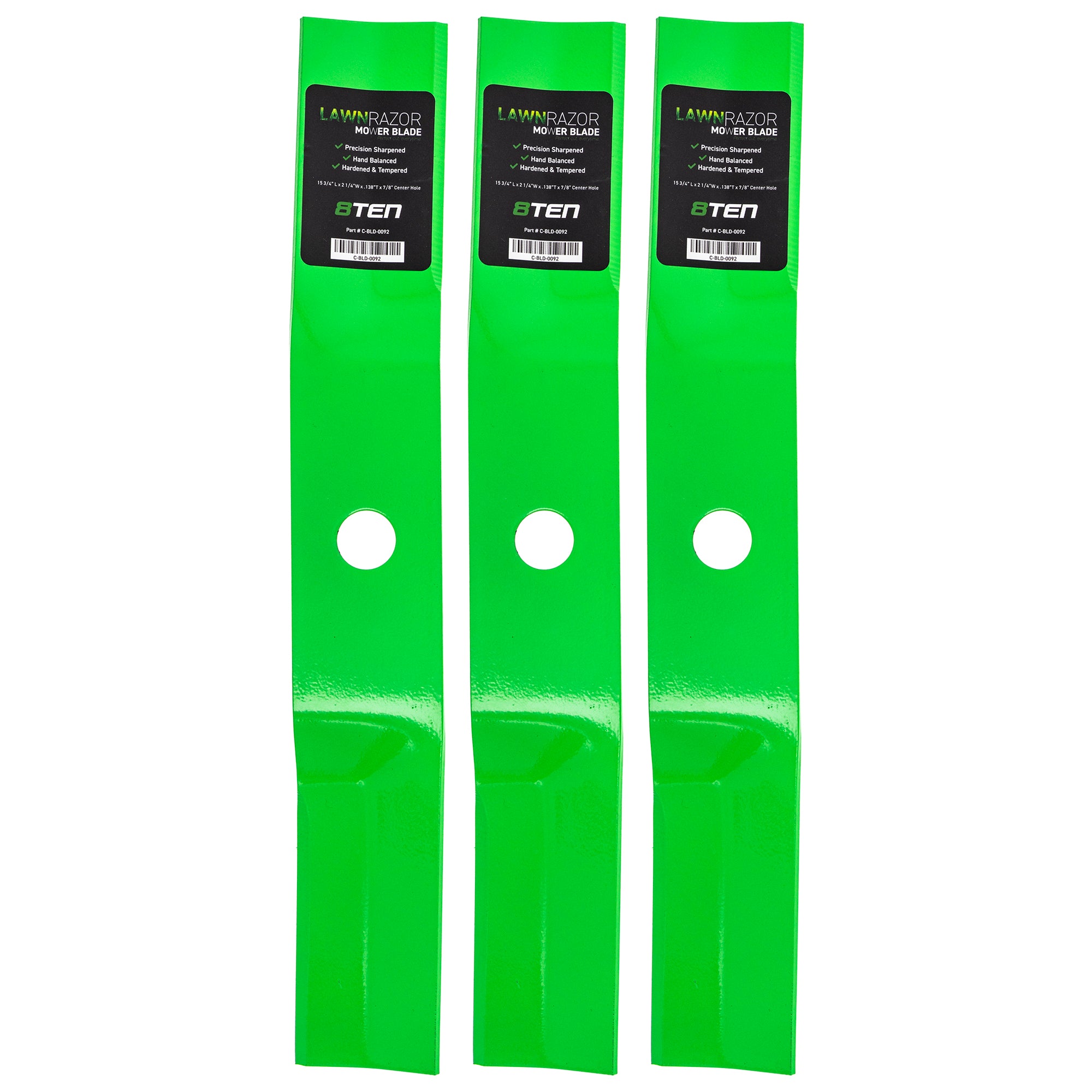 LawnRAZOR LawnRAZOR High Lift Blade 3-Pack for zOTHER Oregon Murray MTD Cub Cadet 8TEN 810-CBL2214D