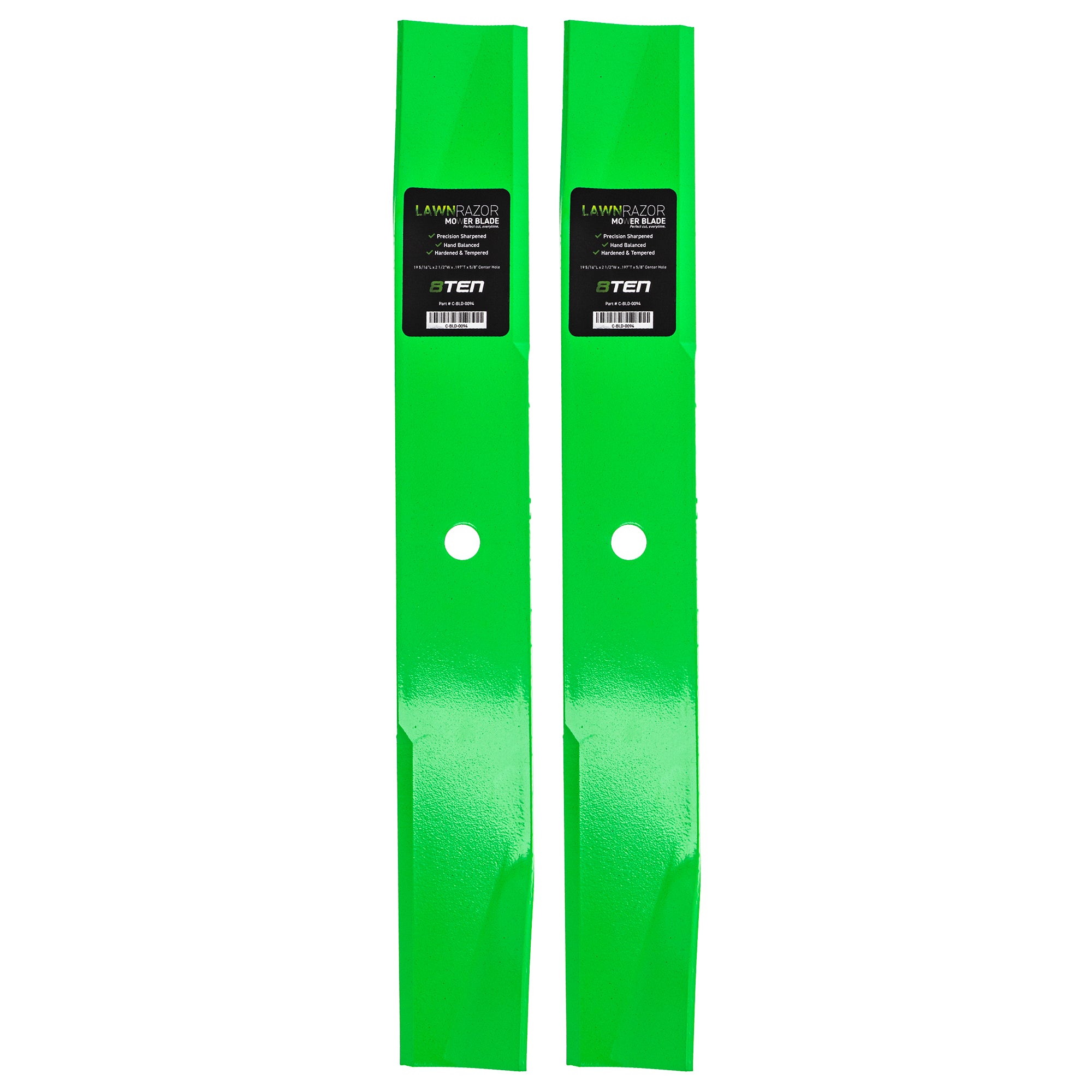 LawnRAZOR LawnRAZOR High Lift Blade 2-Pack for zOTHER Toro Exmark Stens Oregon TimeCutter 8TEN 810-CBL2216D