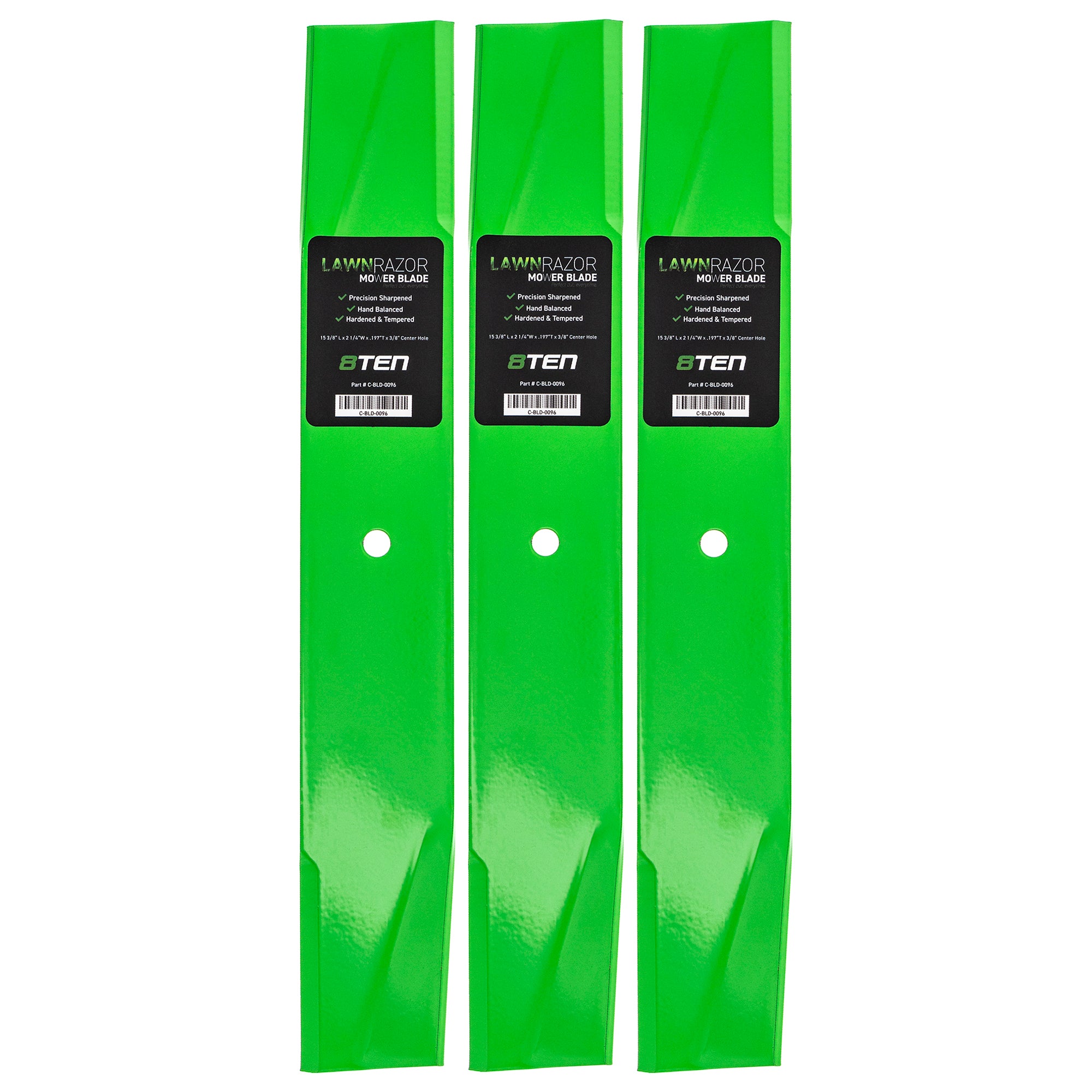 LawnRAZOR LawnRAZOR Mower Blade Set 3-Pack for zOTHER Stens Oregon MTD Cub Cadet Troy-Bilt 8TEN 810-CBL2218D