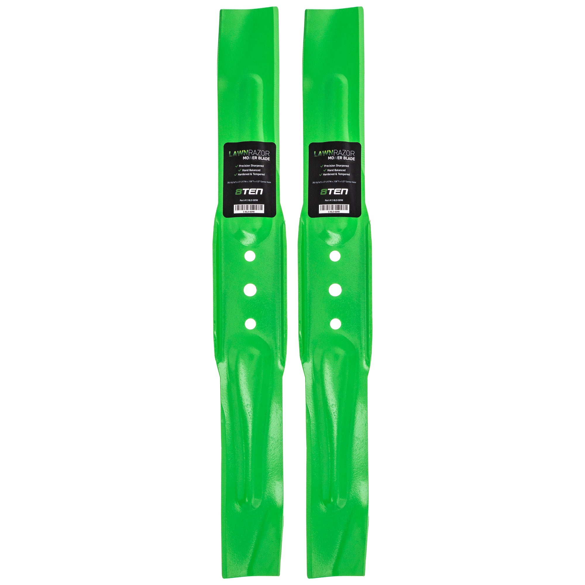 LawnRAZOR LawnRAZOR High Lift Blade 2-Pack for zOTHER Toro Exmark Oregon MTD Cub Cadet 8TEN 810-CBL2210D