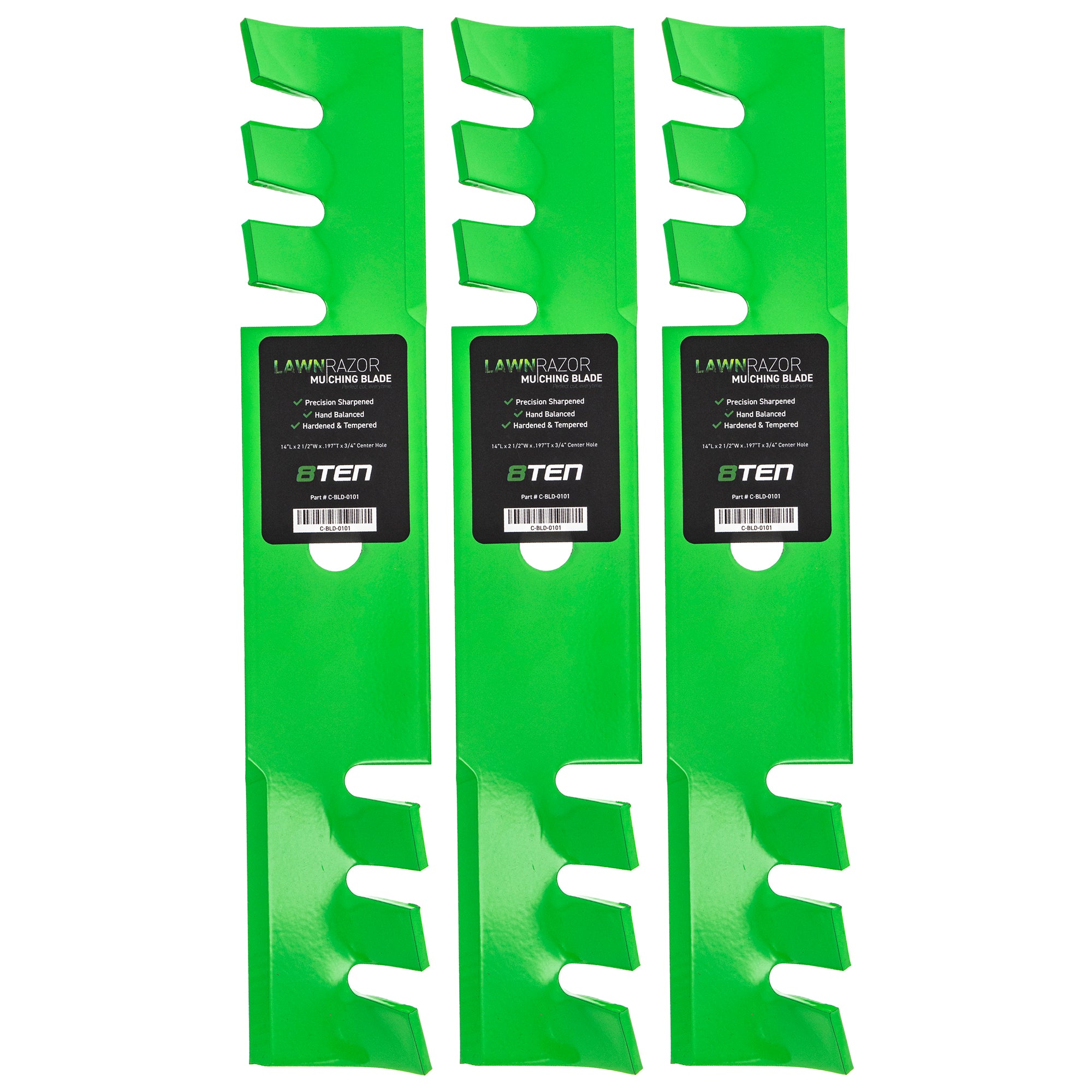 LawnRAZOR LawnRAZOR Toothed Blade 3-Pack for zOTHER Toro Exmark Stens Oregon John Deere 8TEN 810-CBL2323D