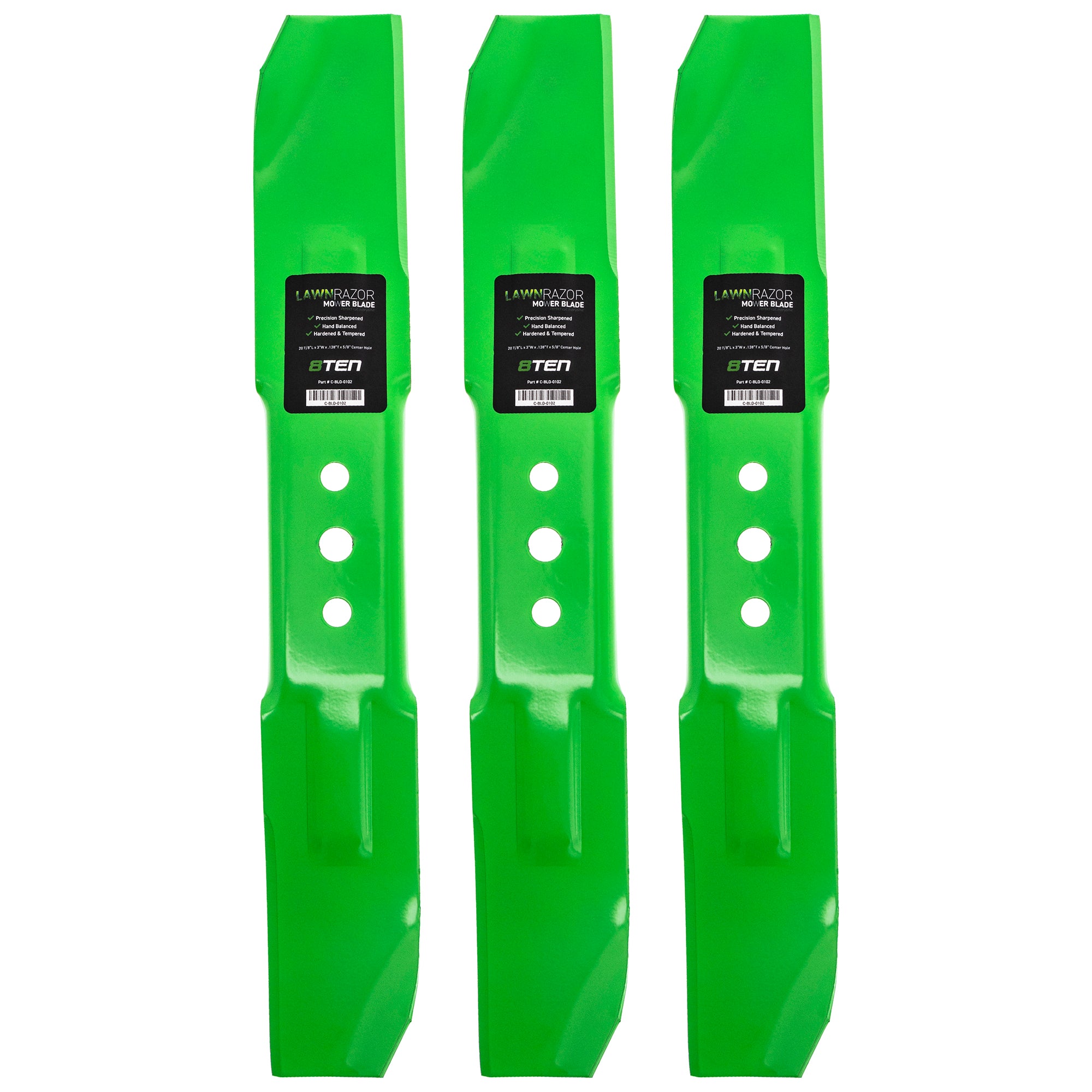 LawnRAZOR LawnRAZOR High Lift Blade 3-Pack for zOTHER Toro Exmark Tecumseh Oregon MTD Cub 8TEN 810-CBL2324D