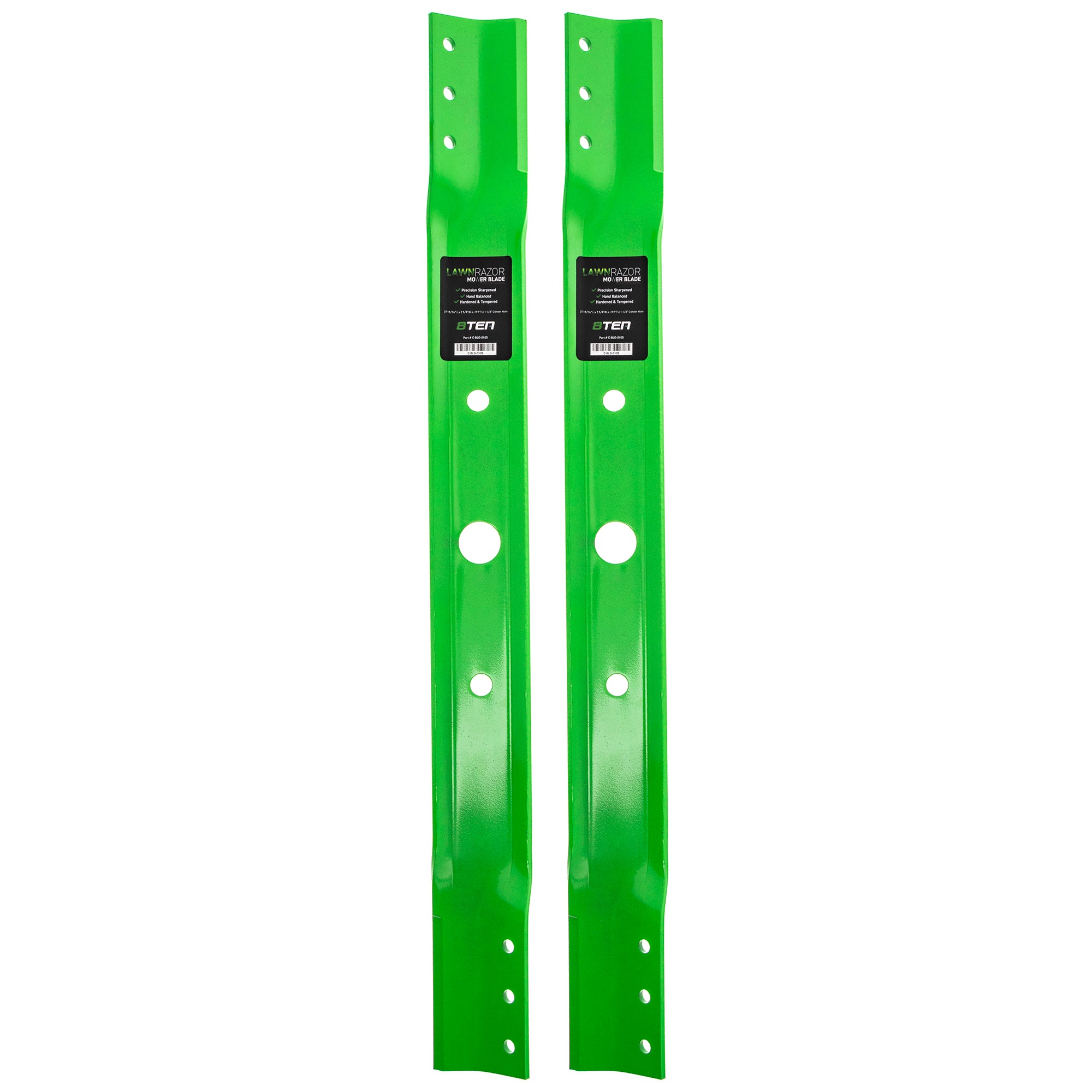 LawnRAZOR LawnRAZOR High Lift Blade 2-Pack for Walbro Stens Snapper Oregon MTD Cub Cadet 8TEN 810-CBL2327D
