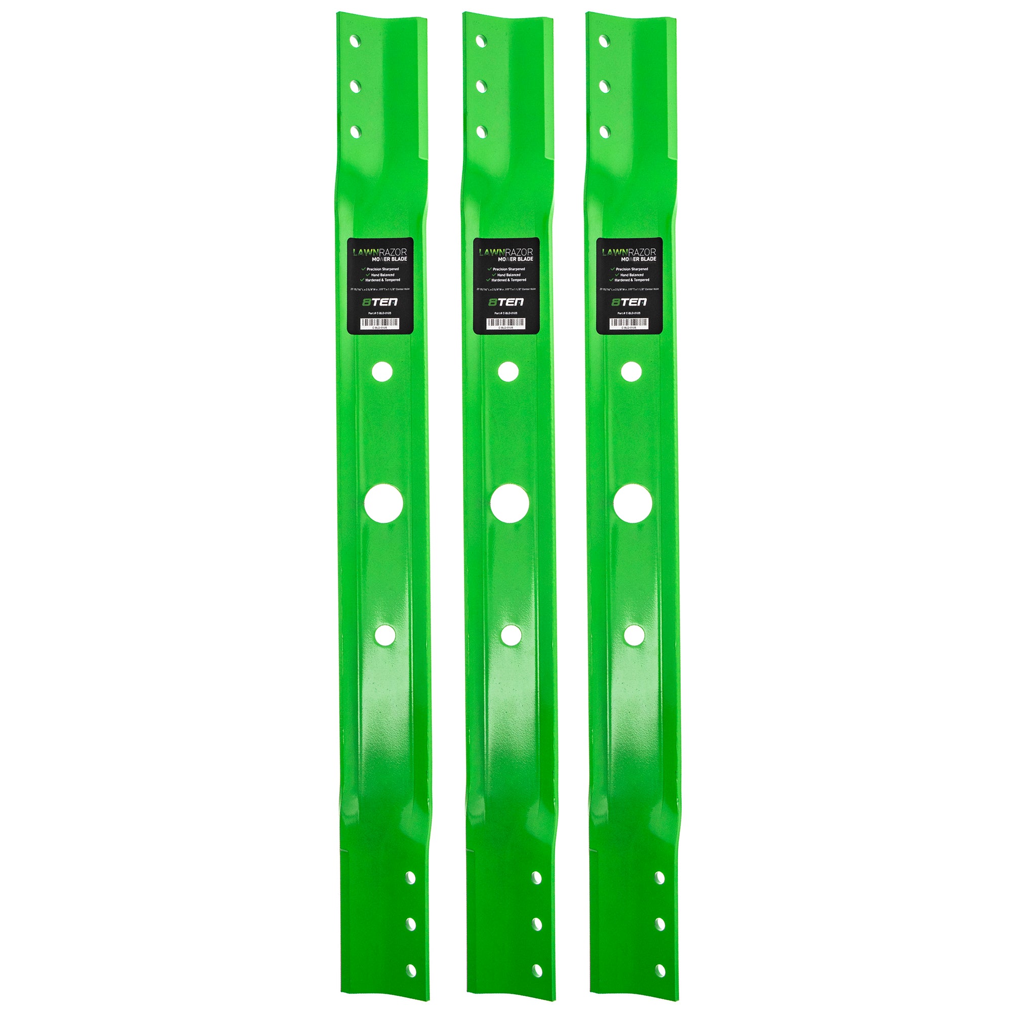 LawnRAZOR LawnRAZOR High Lift Blade 3-Pack for Walbro Stens Snapper Oregon MTD Cub Cadet 8TEN 810-CBL2327D