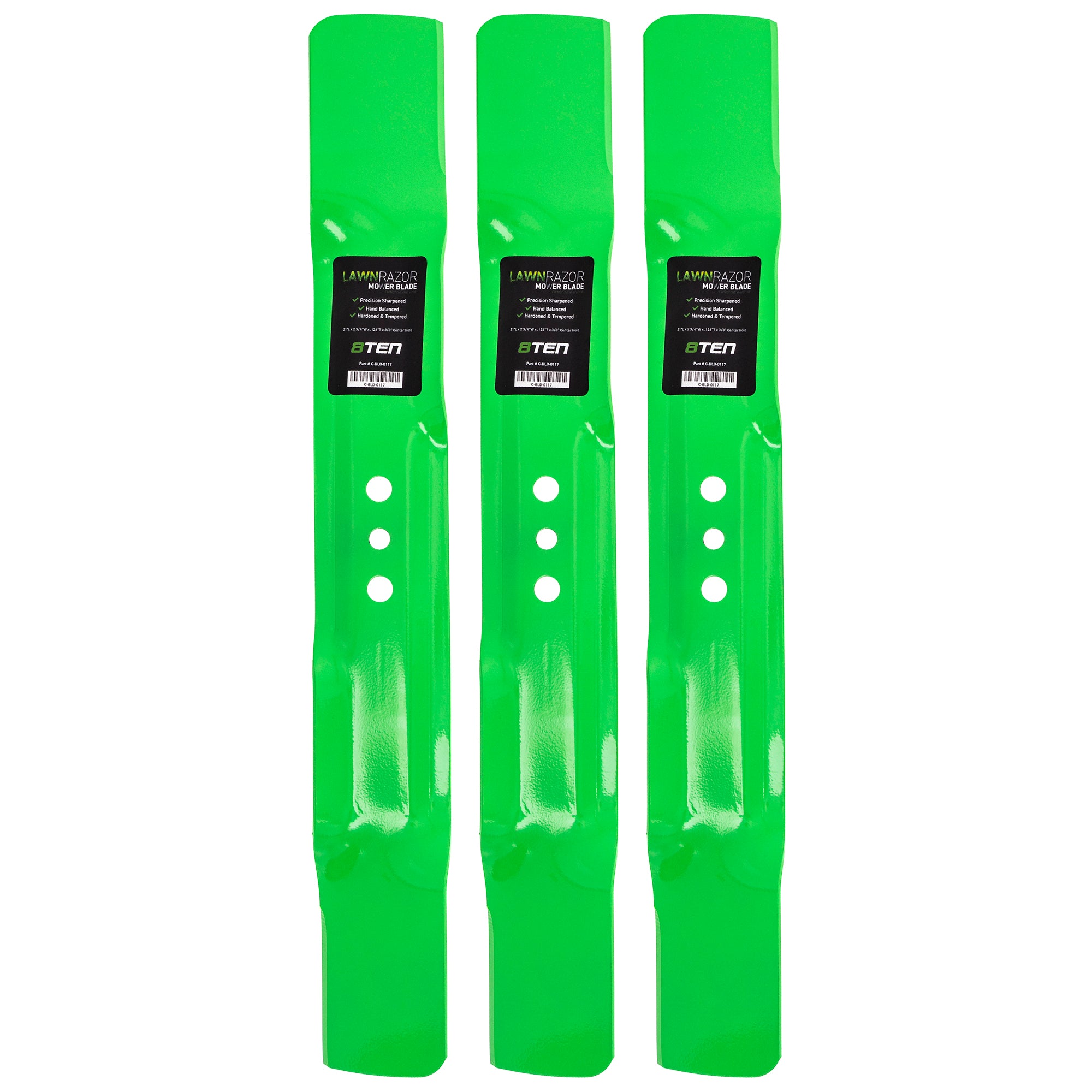 LawnRAZOR LawnRAZOR Mulching Blade 3-Pack for zOTHER Stens Oregon John Deere SP6213 SP6211 8TEN 810-CBL2339D
