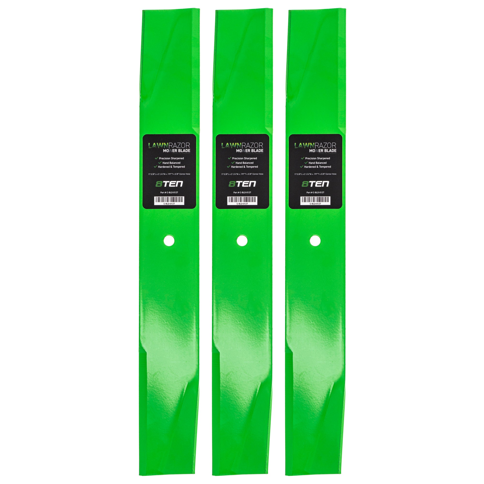 LawnRAZOR LawnRAZOR Medium Lift Blade 3-Pack for Oregon MTD Cub Cadet Troy-Bilt Husqvarna 8TEN 810-CBL2349D