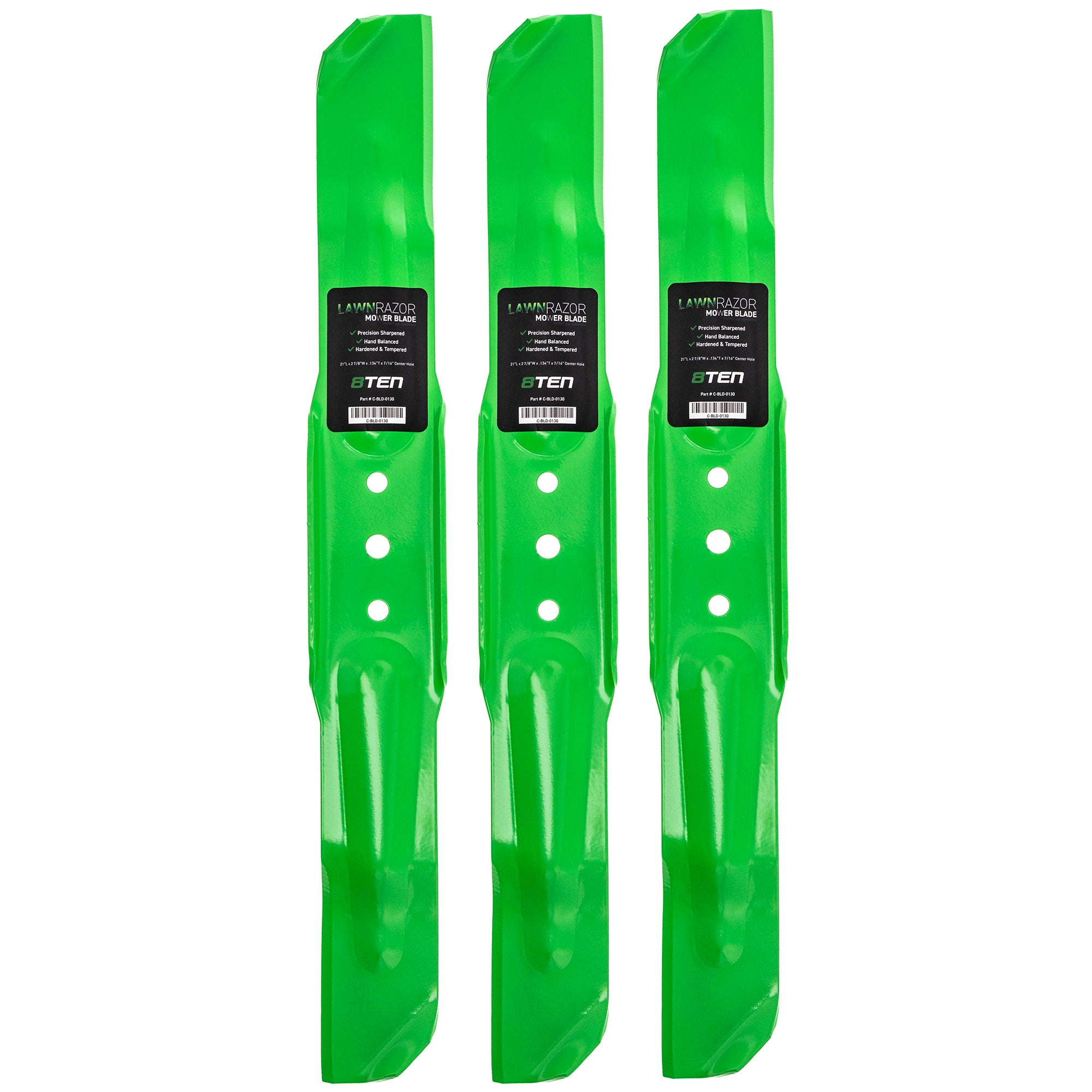 LawnRAZOR LawnRAZOR High Lift Blade 3-Pack for Toro Exmark Oregon MTD Cub Cadet Troy-Bilt 8TEN 810-CBL2352D