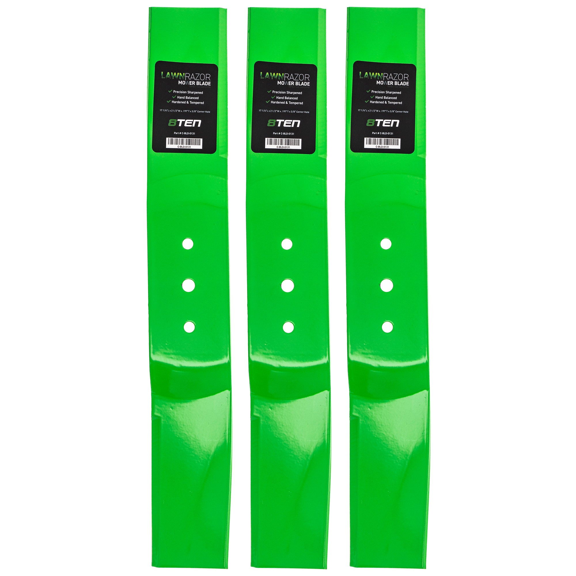 LawnRAZOR LawnRAZOR High Lift Blade 3-Pack for zOTHER Stens Oregon MTD Cub Cadet Troy-Bilt 8TEN 810-CBL2353D