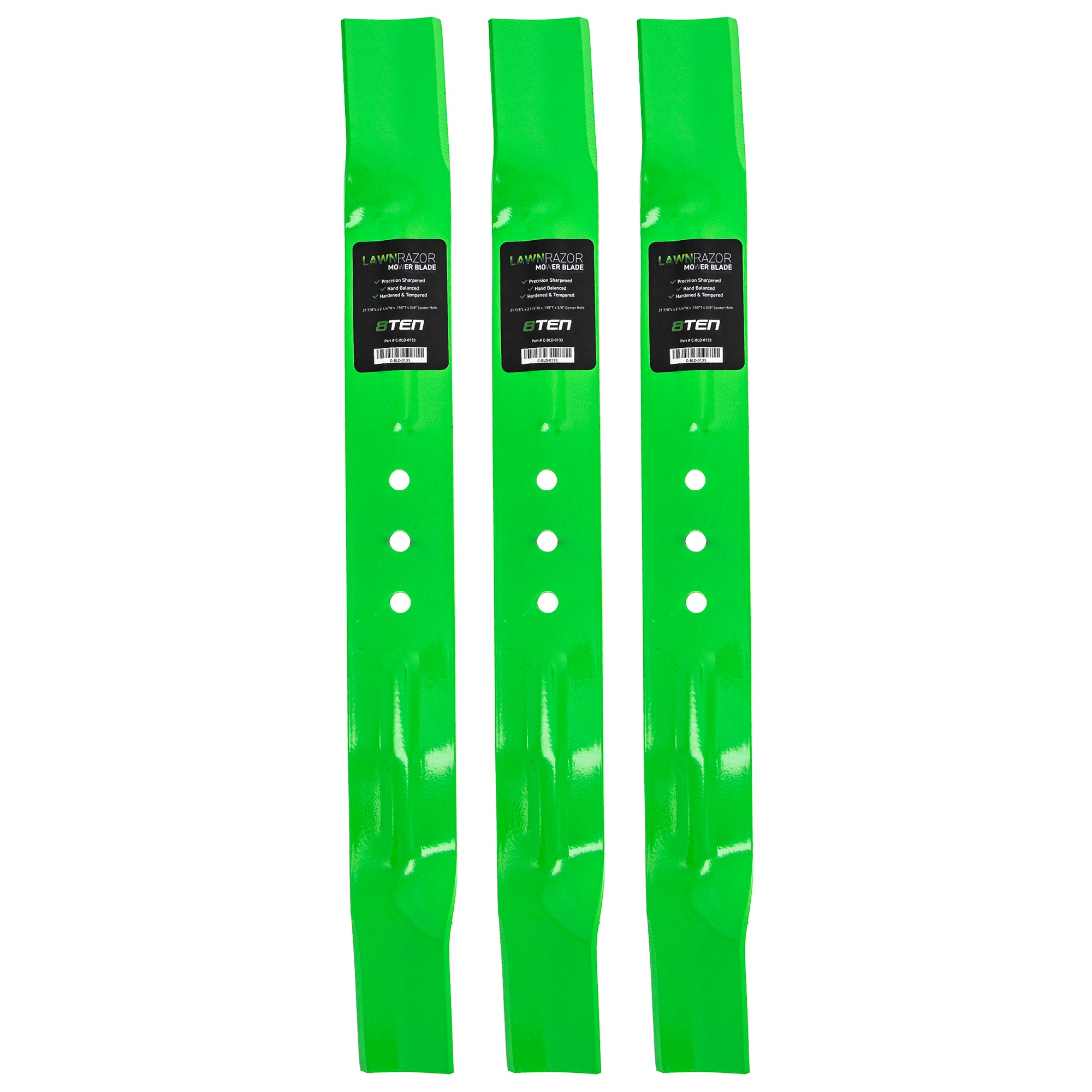 LawnRAZOR LawnRAZOR Mower High Blade 3-Pack for Stens Oregon MURRAY Murray MTD Cub Cadet 8TEN 810-CBL2355D