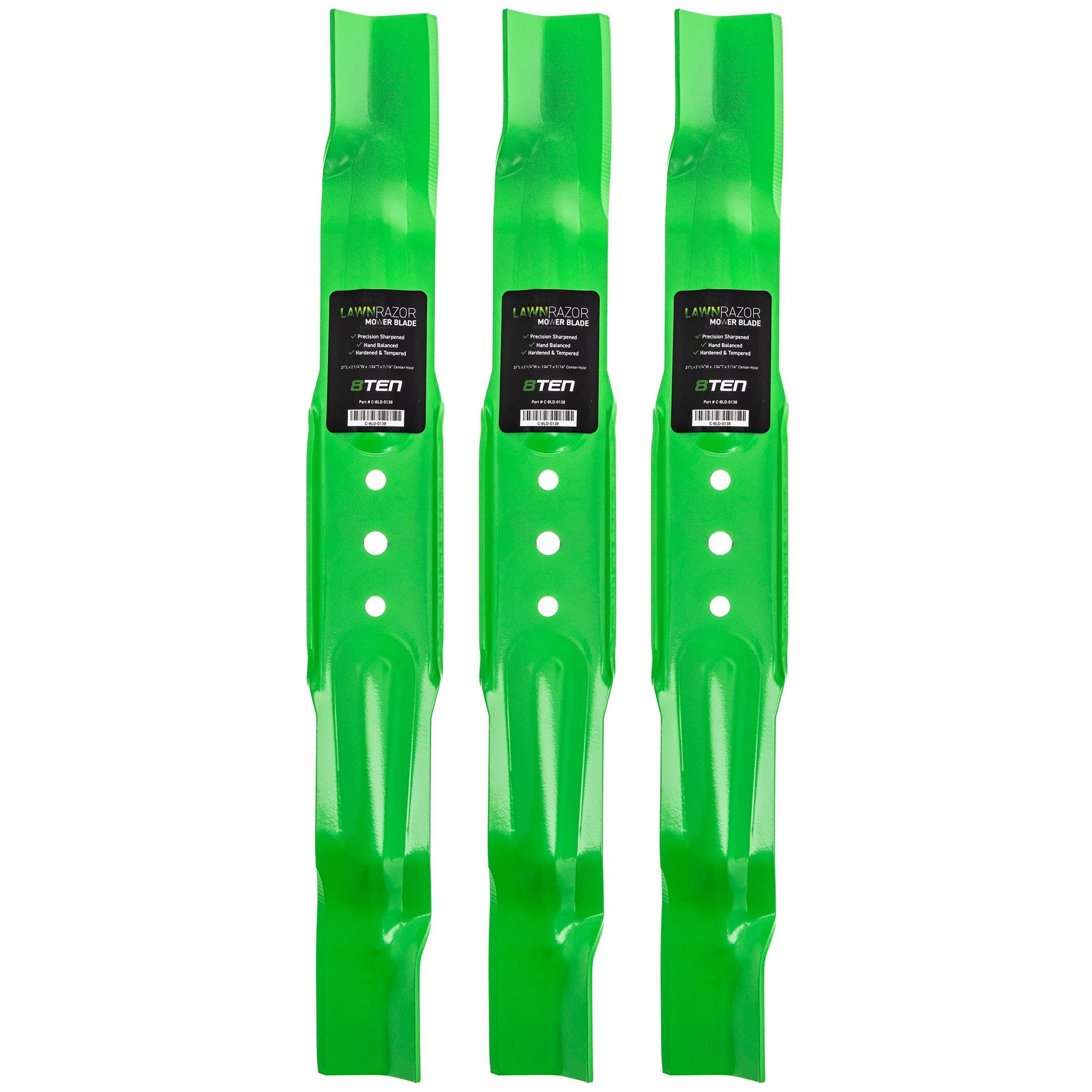 LawnRAZOR LawnRAZOR High Lift Blade 3-Pack for Toro Exmark Oregon MTD Cub Cadet Troy-Bilt 8TEN 810-CBL2350D