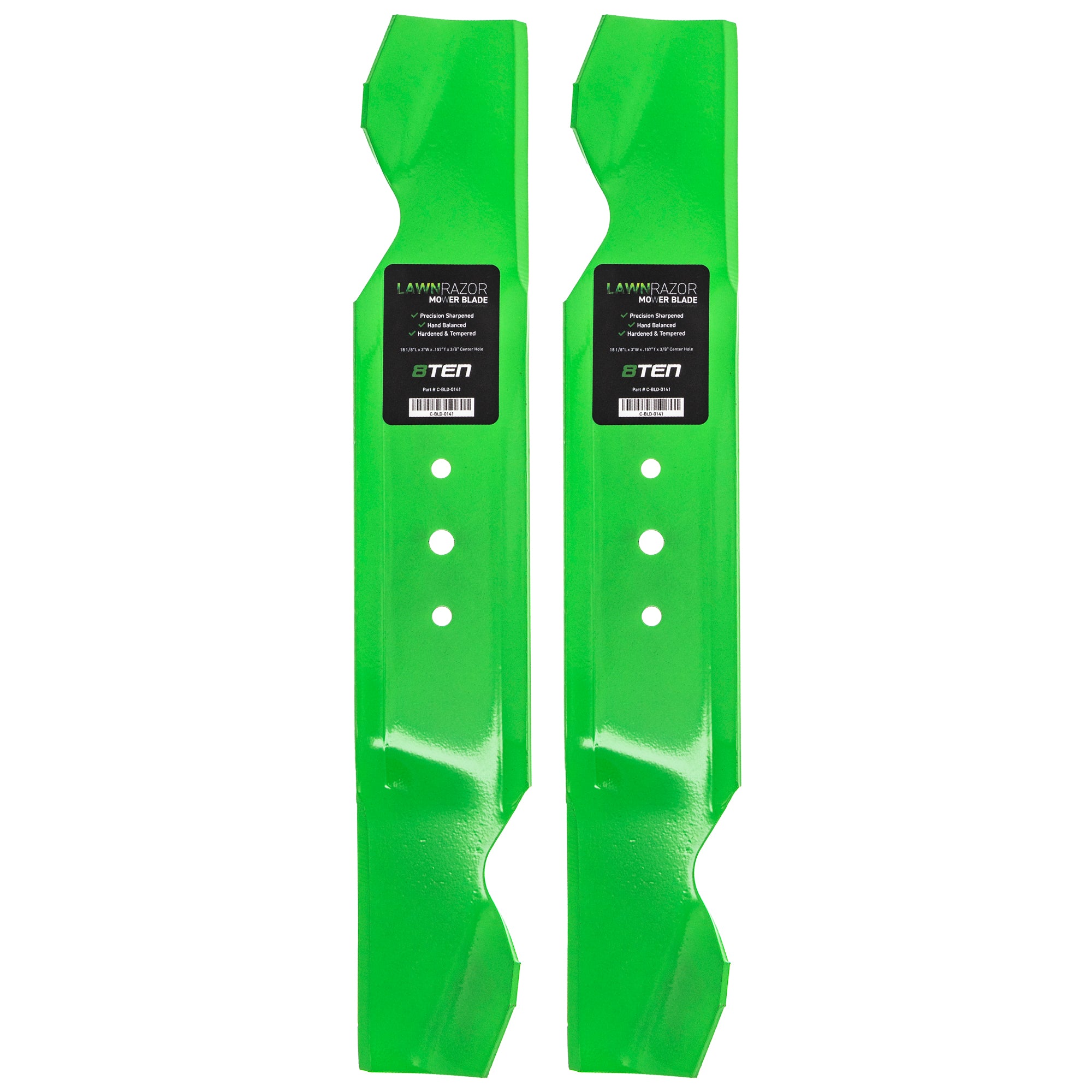 LawnRAZOR LawnRAZOR Notched High Lift Blade 2-Pack for Walbro MTD Cub Cadet Troy-Bilt Pro 8TEN 810-CBL2363D