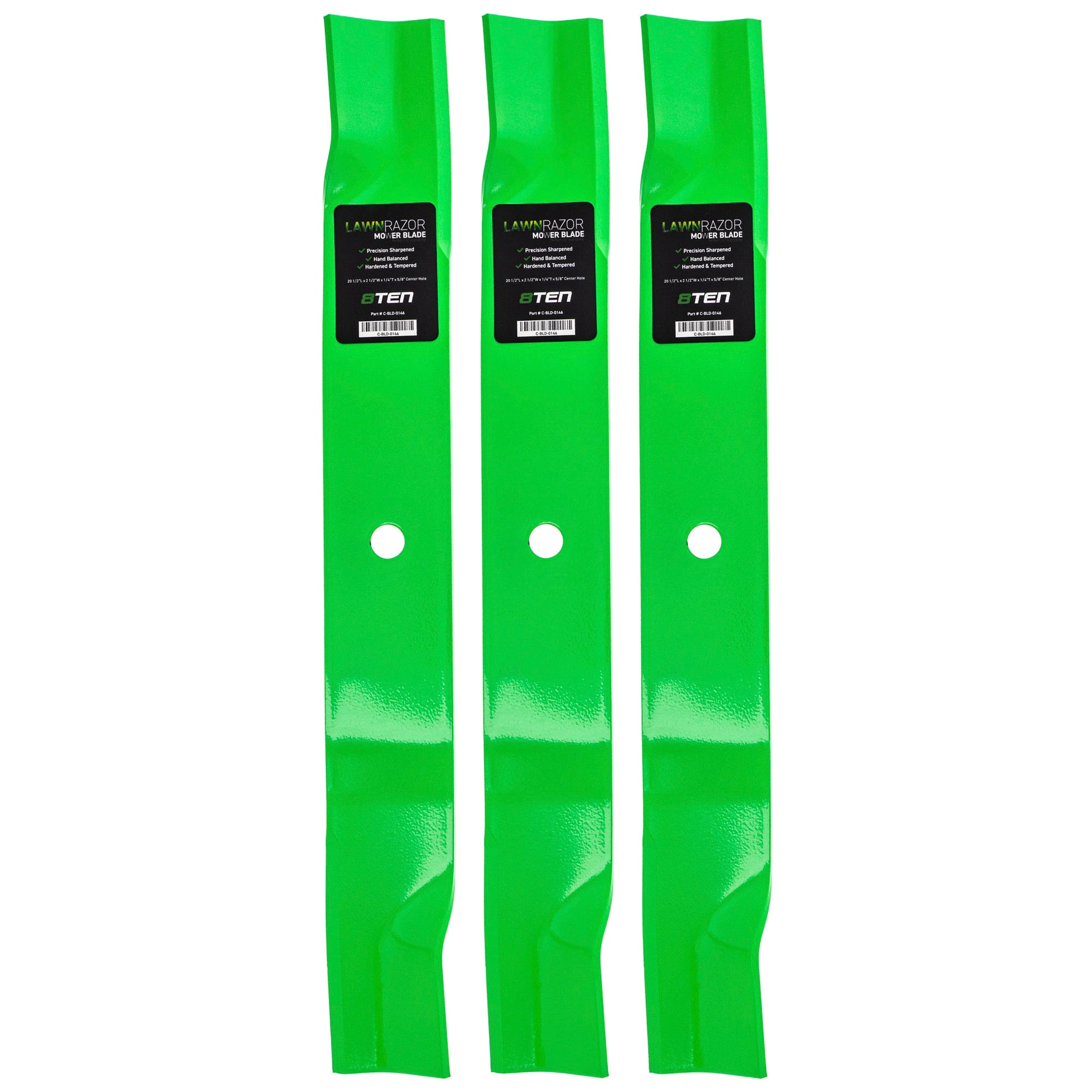 LawnRAZOR LawnRAZOR High Lift Blade 3-Pack for Stens Oregon MTD Cub Cadet Troy-Bilt Ariens 8TEN 810-CBL2368D
