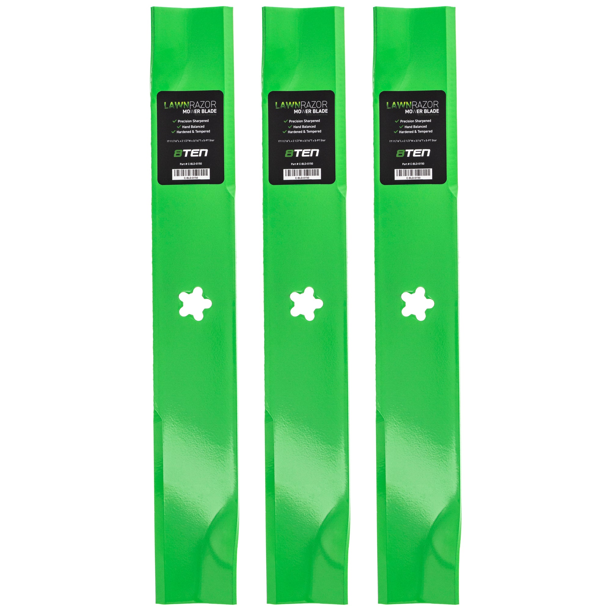 LawnRAZOR High Lift Blade 1-Pack for zOTHER Toro Exmark Stens Oregon Lesco Husqvarna 8TEN 810-CBL2372D