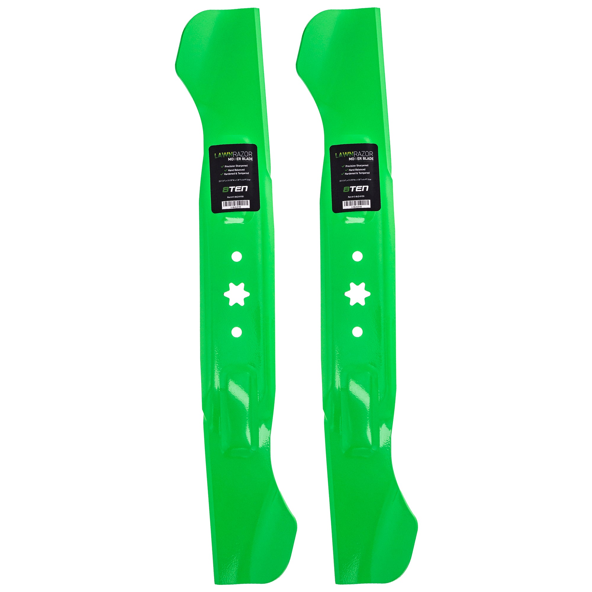 LawnRAZOR LawnRAZOR Notched High Lift 2-Pack for Stens Oregon MTD Cub Cadet Troy-Bilt 8TEN 810-CBL2377D