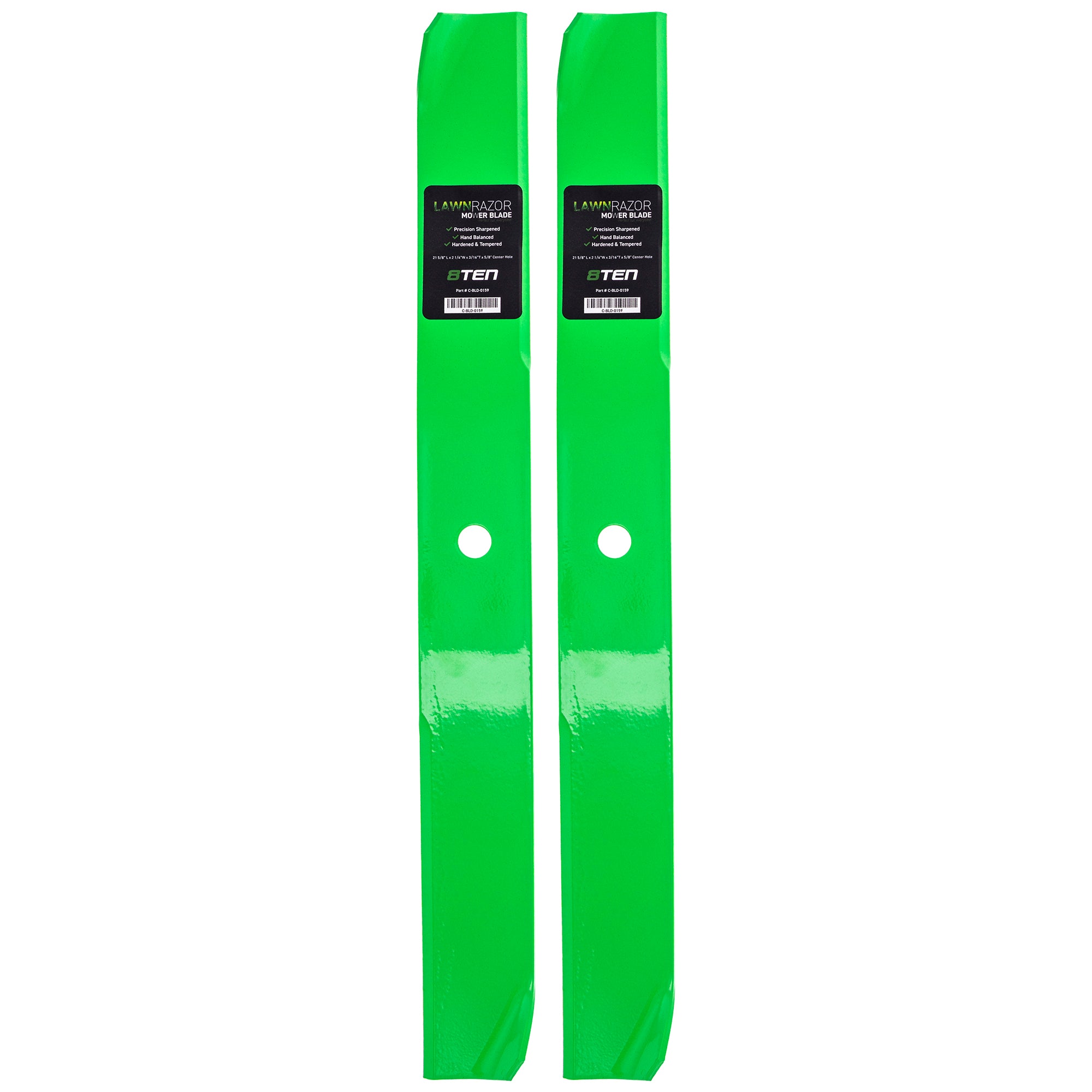 LawnRAZOR LawnRAZOR High Lift Blade 2-Pack for Toro Exmark Stens Oregon MTD Cub Cadet 8TEN 810-CBL2371D