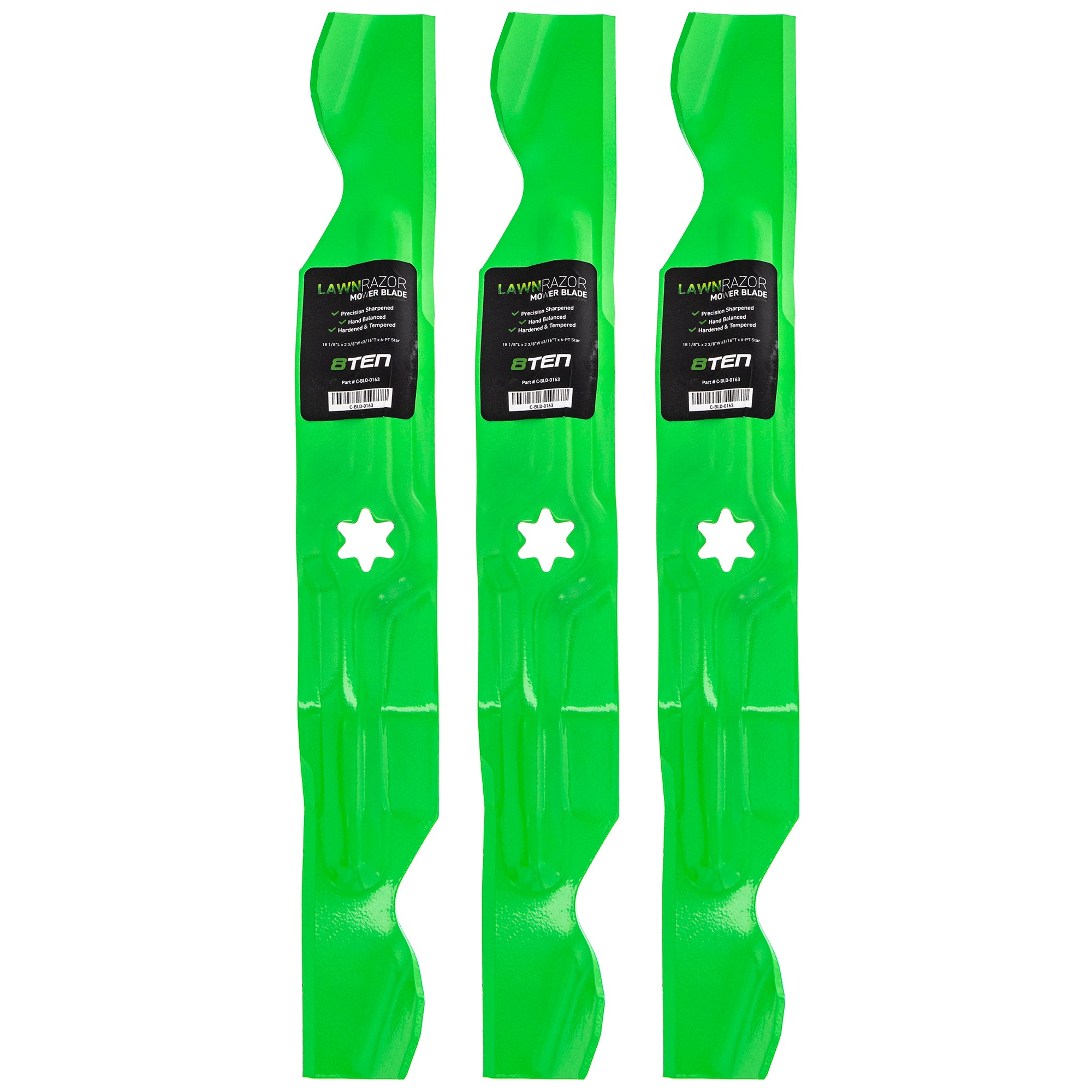 LawnRAZOR LawnRAZOR Mulching Blade 3-Pack for zOTHER Toro Exmark Stens Oregon MTD Cub 8TEN 810-CBL2385D