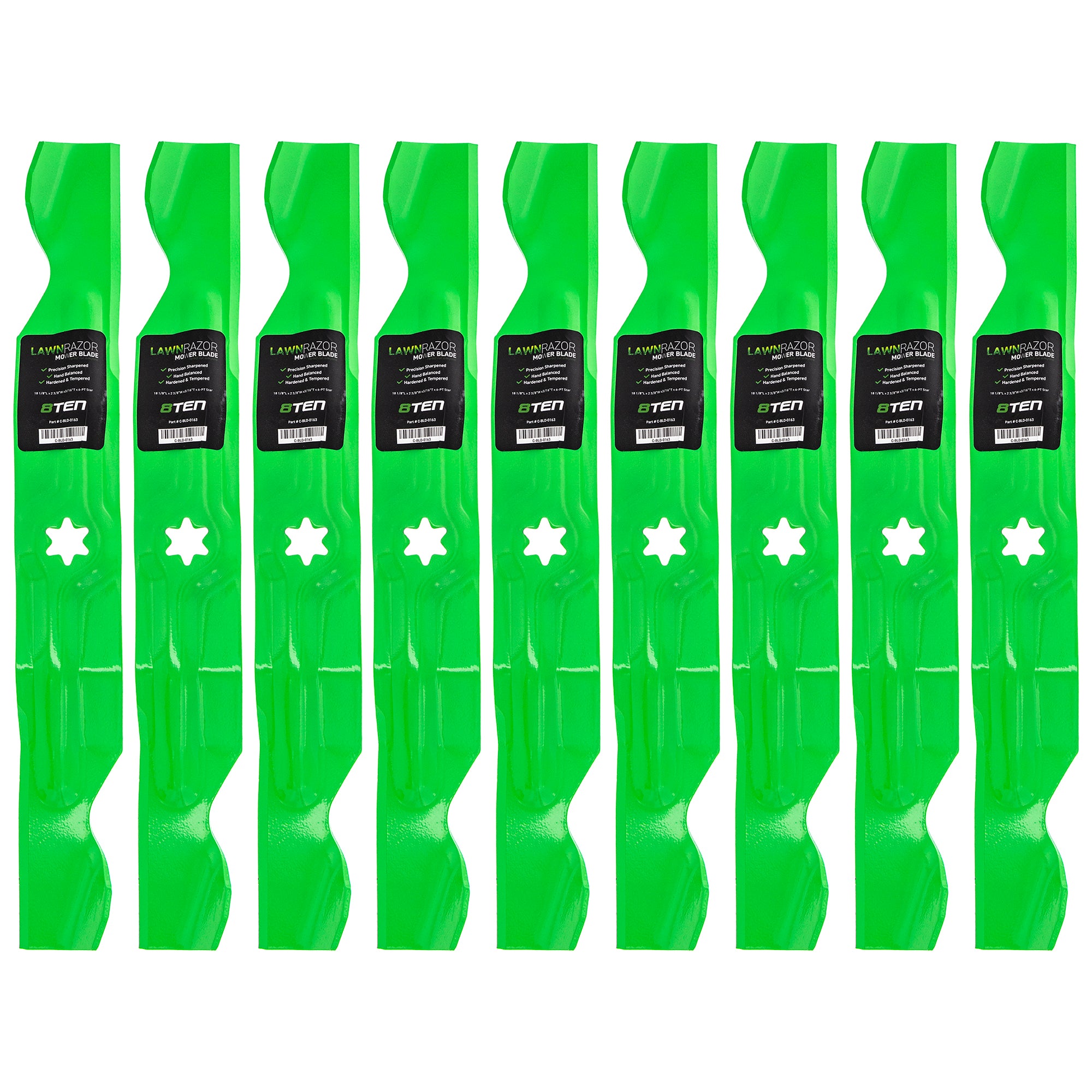 LawnRAZOR LawnRAZOR Mulching Blade 9-Pack for zOTHER Toro Exmark Stens Oregon MTD Cub 8TEN 810-CBL2385D