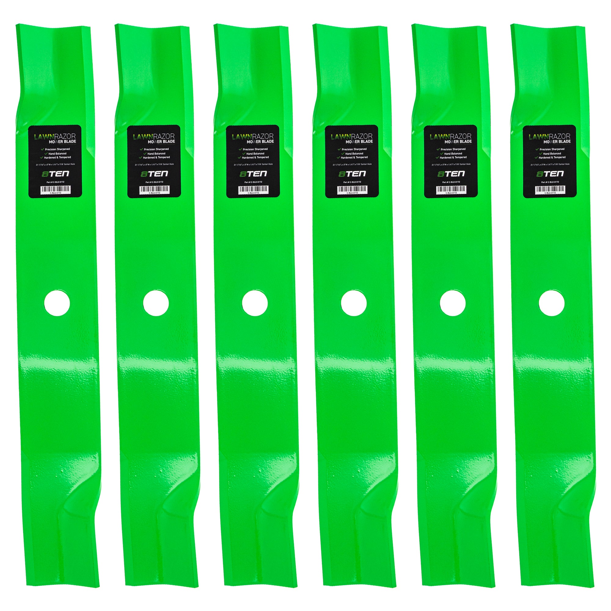 LawnRAZOR LawnRAZOR High Lift Blade 6-Pack for Stens Oregon MTD Cub Cadet Troy-Bilt John 8TEN 810-CBL2394D