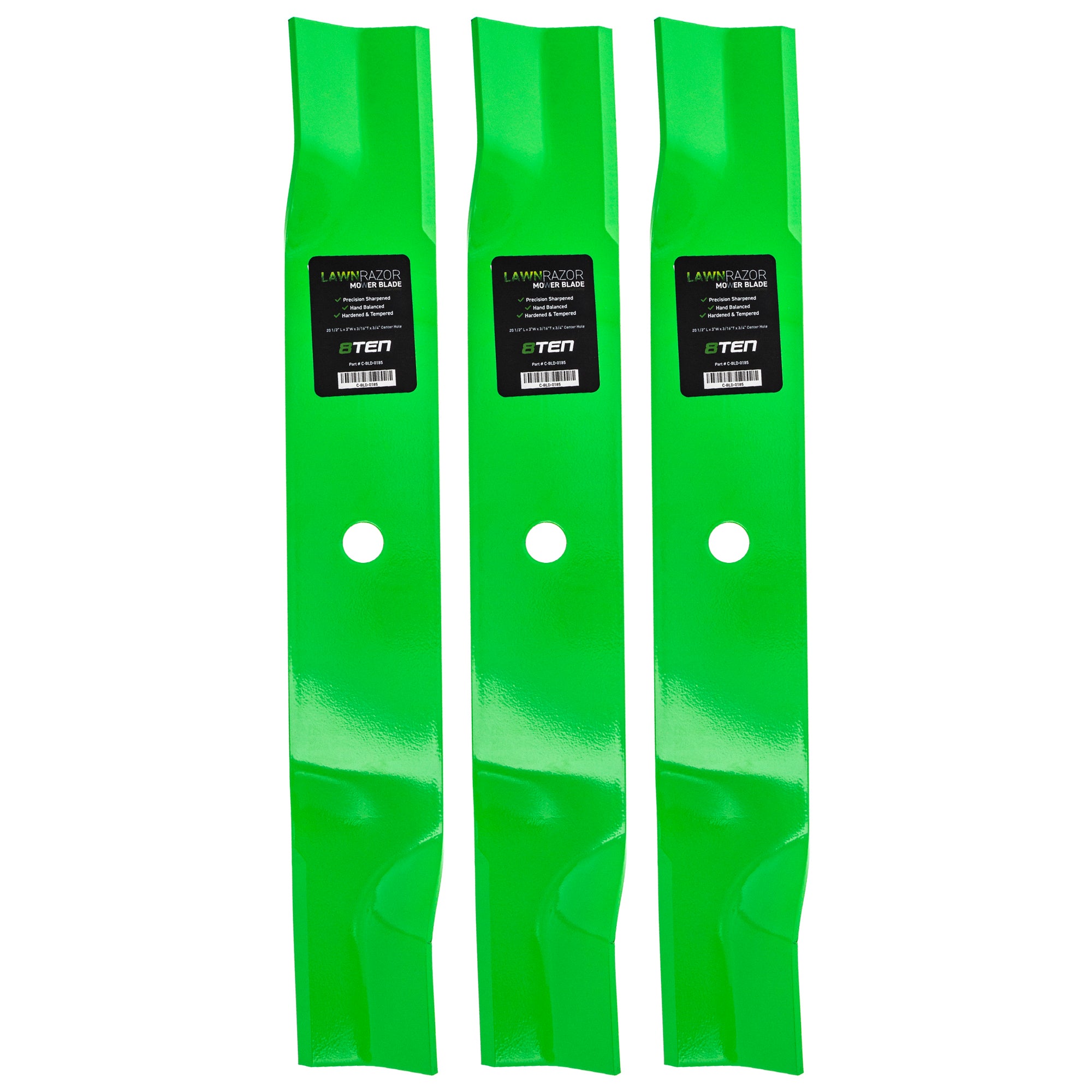LawnRAZOR LawnRAZOR Deck Mower Blade Set 3-Pack for Walbro Oregon MTD Cub Cadet Troy-Bilt 8TEN 810-CBL2307D