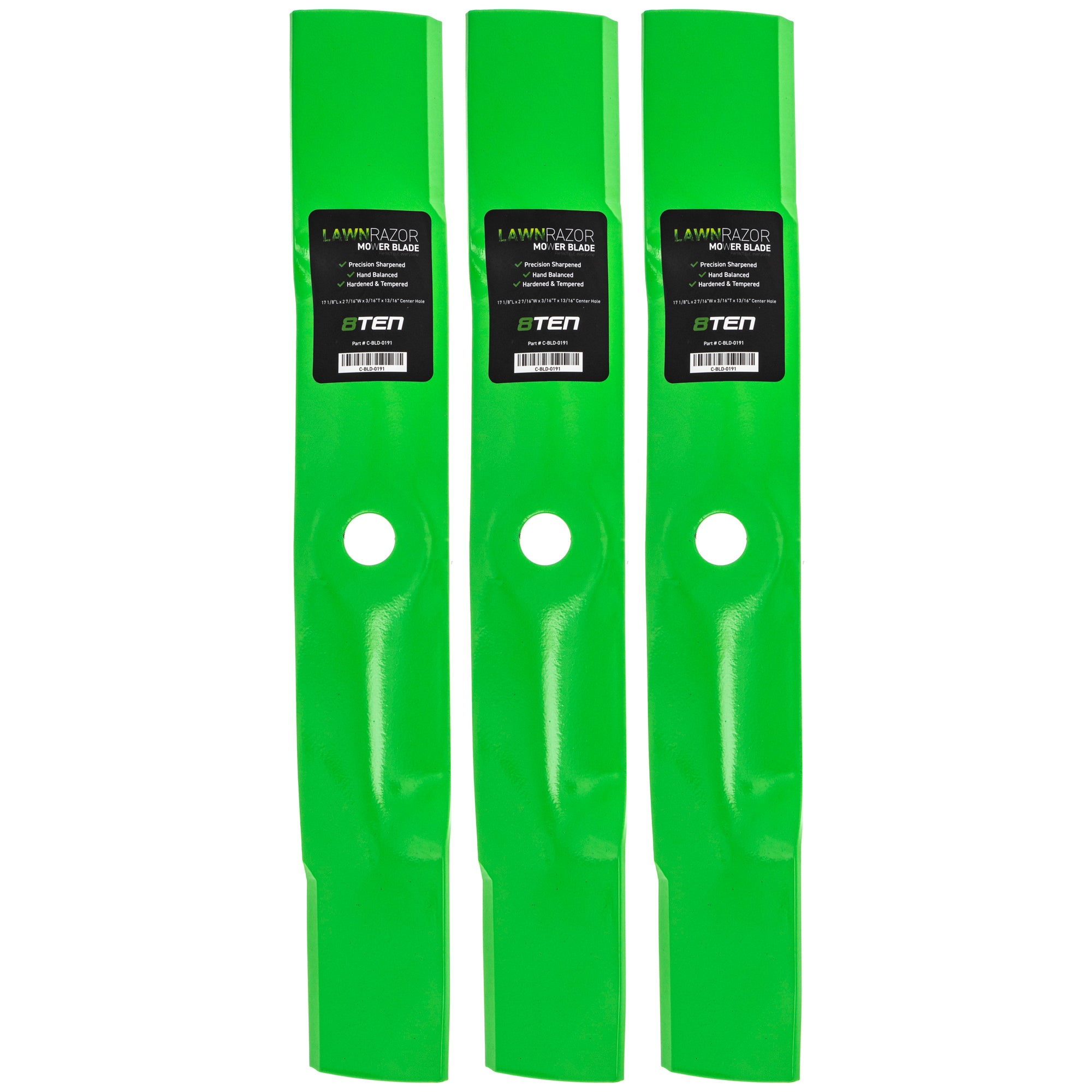 LawnRAZOR LawnRAZOR Deck Mower Blade 3-Pack for Walbro Stens Oregon MTD Cub Cadet 8TEN 810-CBL2313D