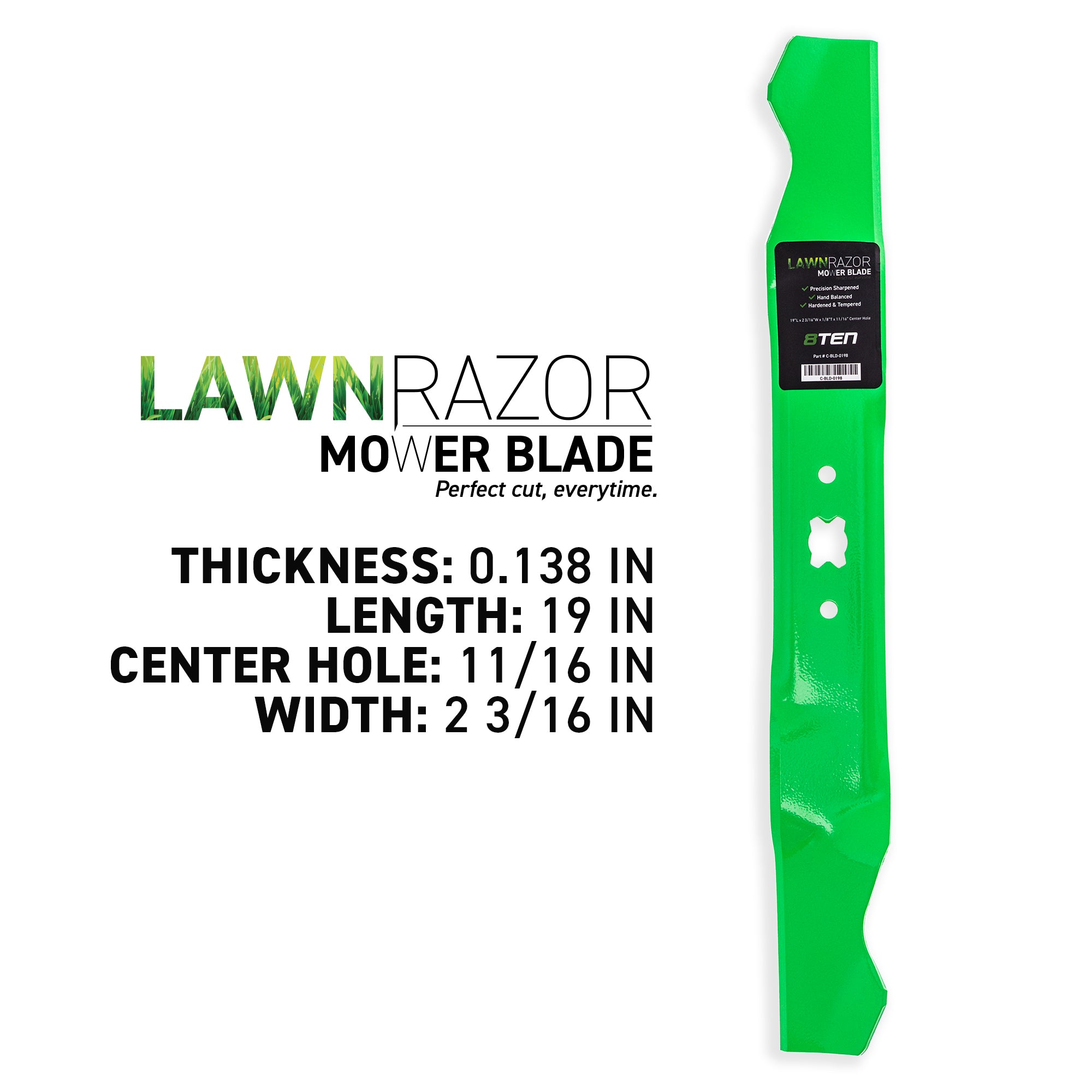 8TEN 810-CBL2310D LawnRAZOR Mulching Blade for Stens Oregon MTD Cub