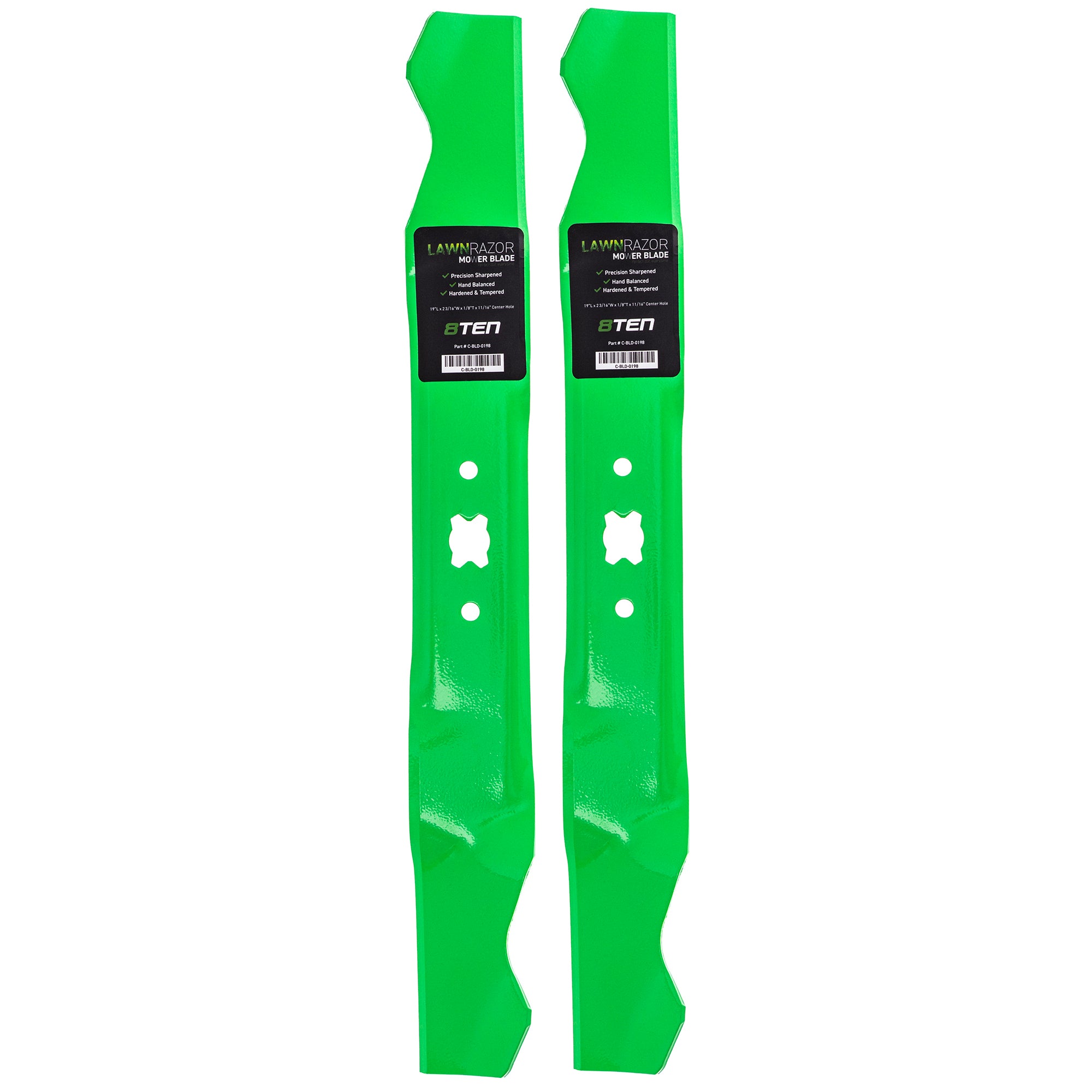 LawnRAZOR LawnRAZOR Mulching Blade 2-Pack for Stens Oregon MTD Cub Cadet Troy-Bilt E18J 8TEN 810-CBL2310D