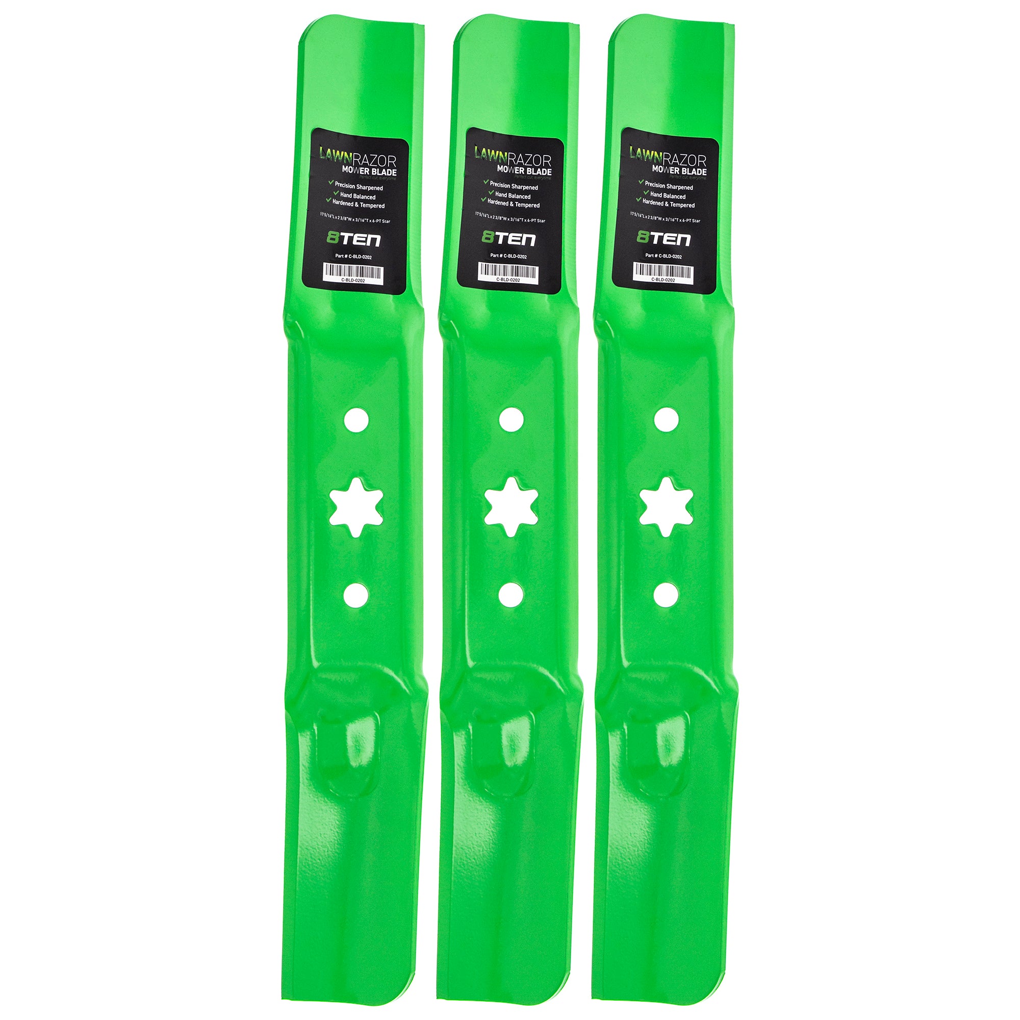 LawnRAZOR LawnRAZOR High Lift Blade 3-Pack for Stens MTD Cub Cadet Troy-Bilt ZT-L50 ZS6700 8TEN 810-CBL2424D